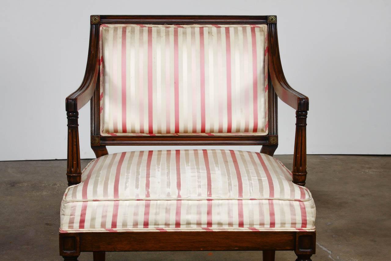 Pair of Neoclassical Louis XVI Style Armchairs In Good Condition In Rio Vista, CA