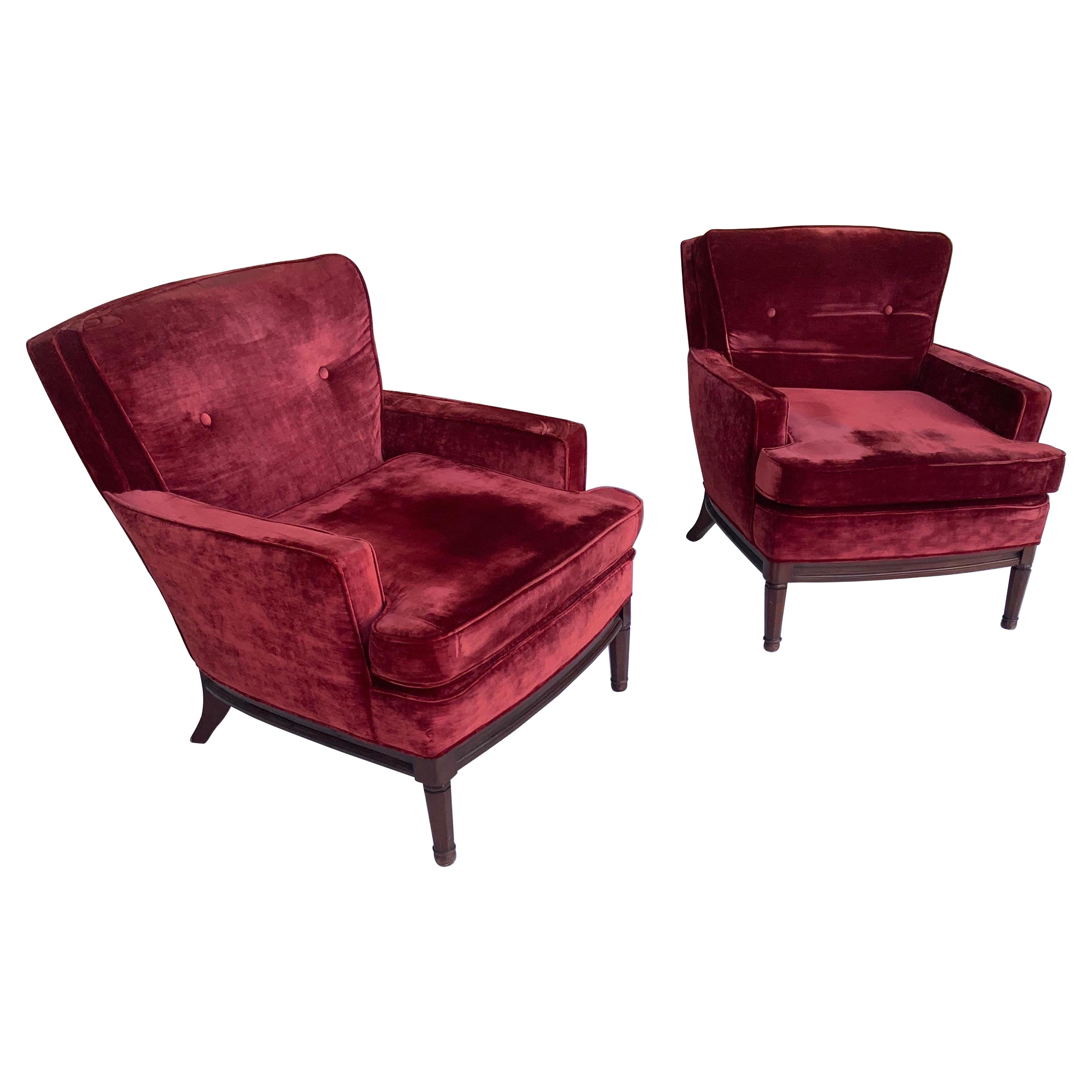 Pair of Neoclassical Lounge Chairs circa 1960, Maison  Jansen, 2 Pairs Available