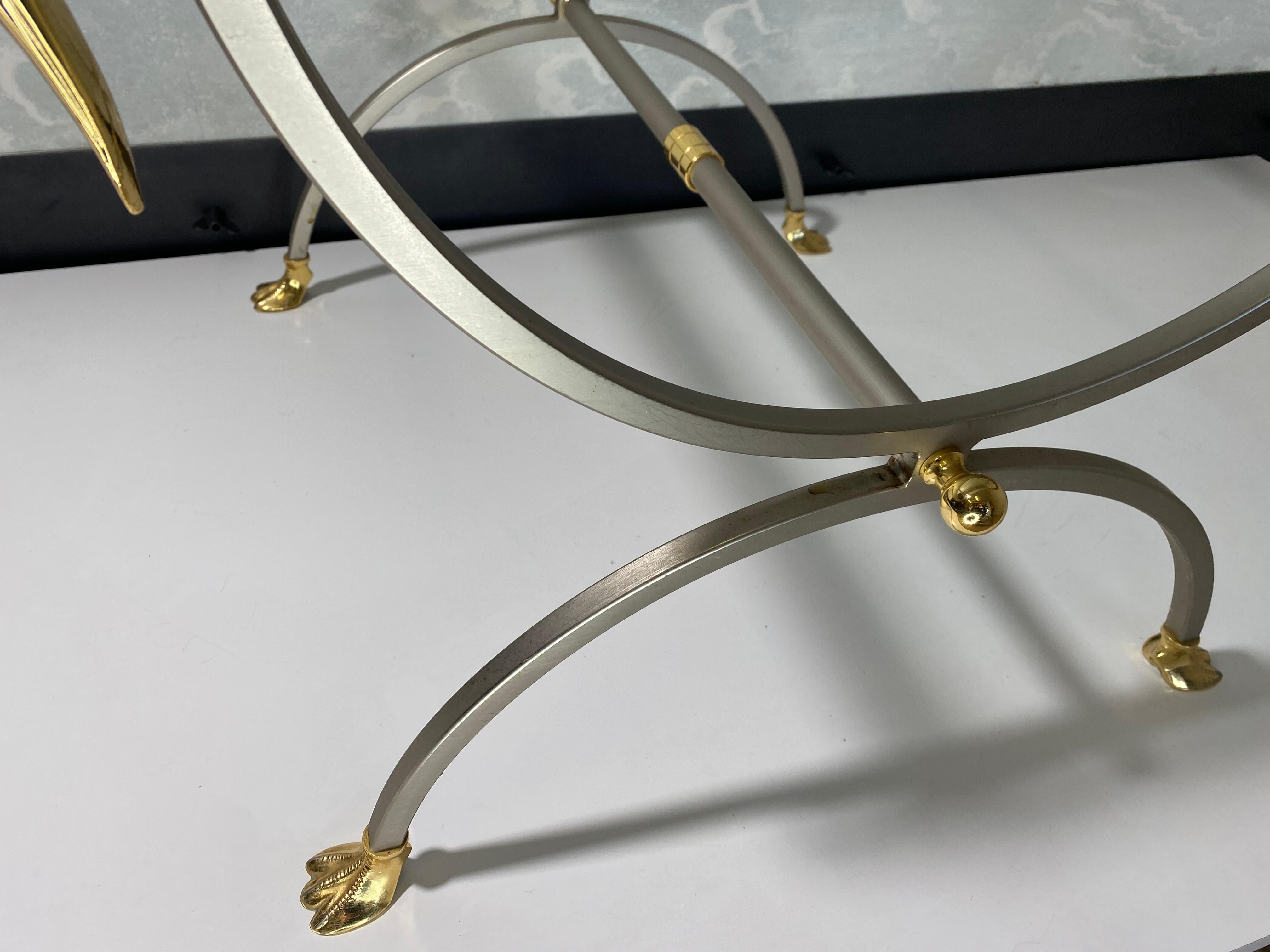 Table d'appoint néoclassique Maison Jansen Curule, France 1970 4