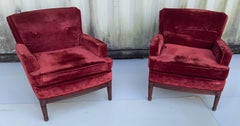 Pair of Neoclassical Lounge Chairs circa 1960, Maison  Jansen, 2 Pairs Available