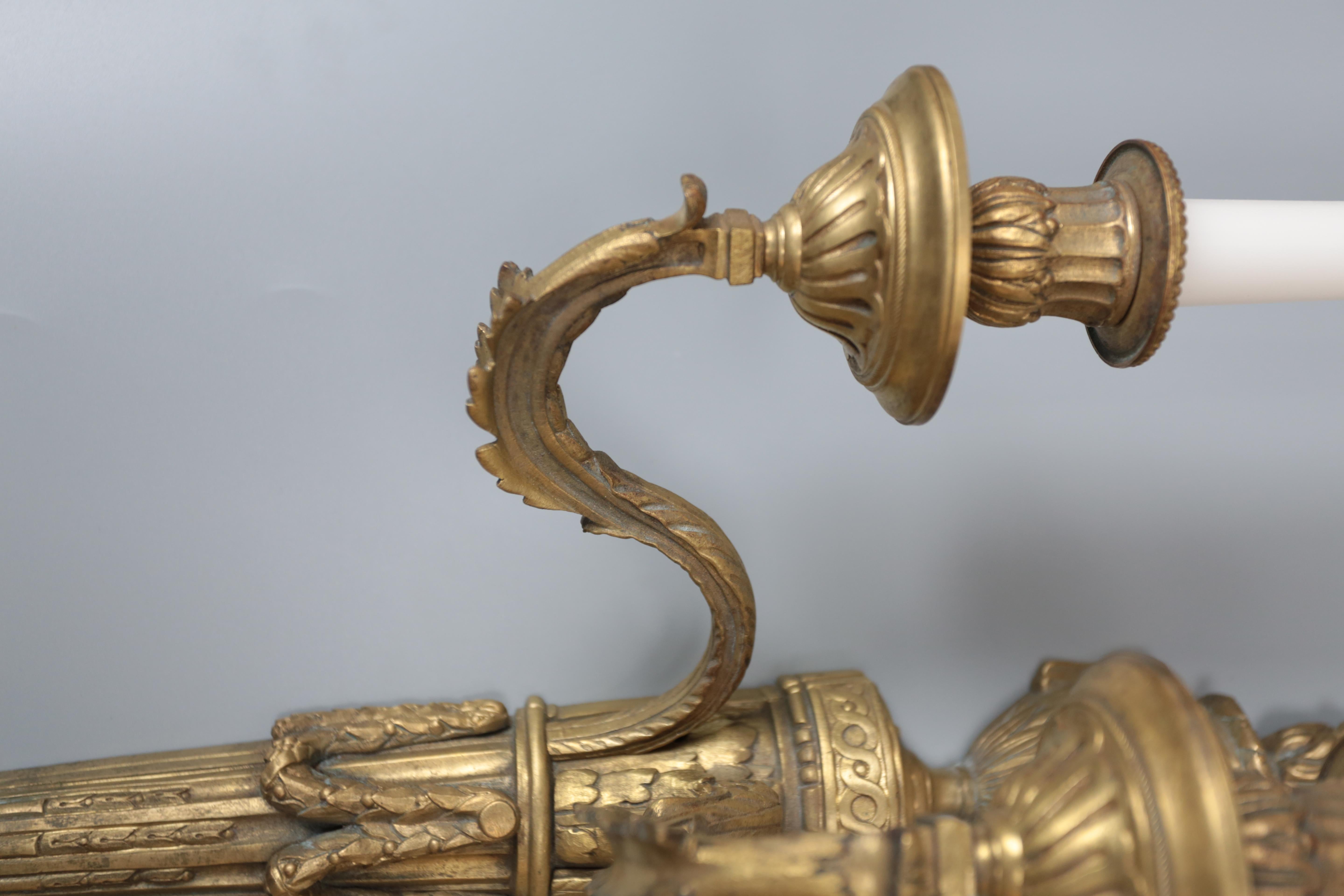 Pair of neoclassical Mazarin wall sconces In Good Condition For Sale In STRAČOV, CZ
