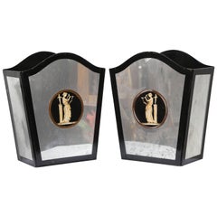 Pair of Neoclassical Mirrored Wall Sconces