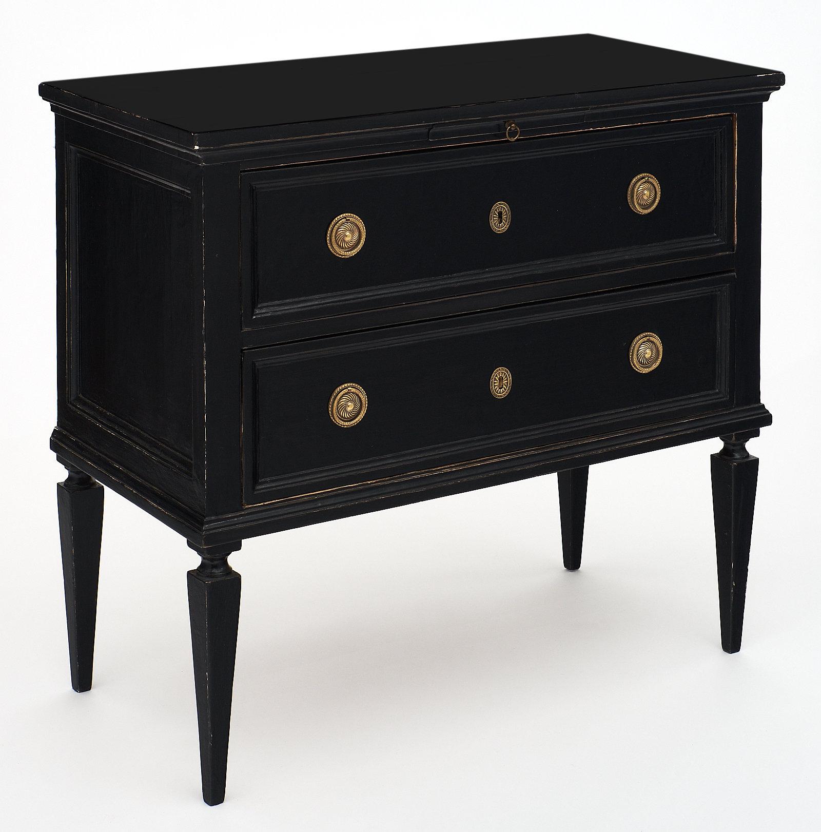 French Pair of Neoclassical Painted Chests
