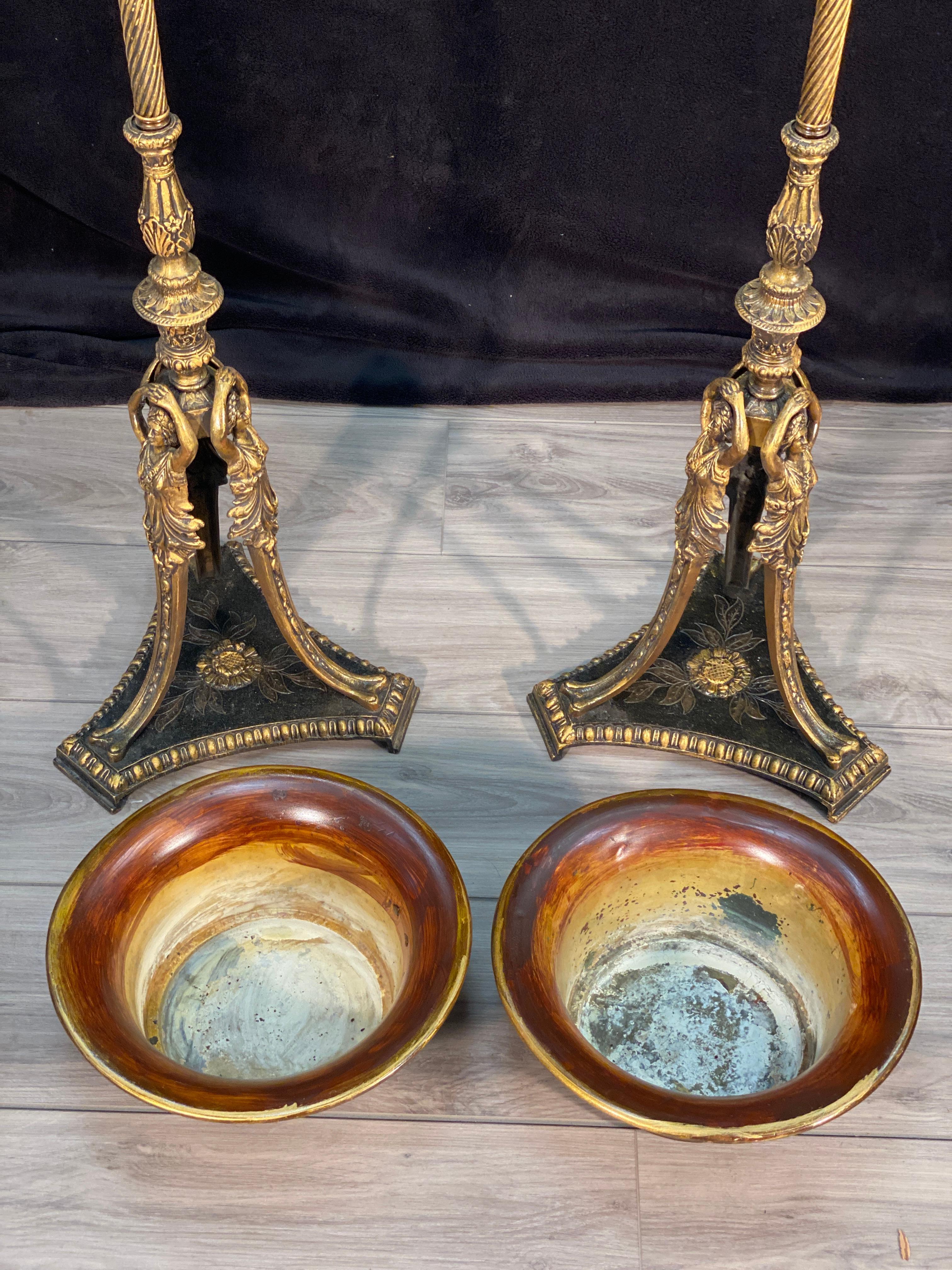 Pair of Neoclassical Plant Stands For Sale 1