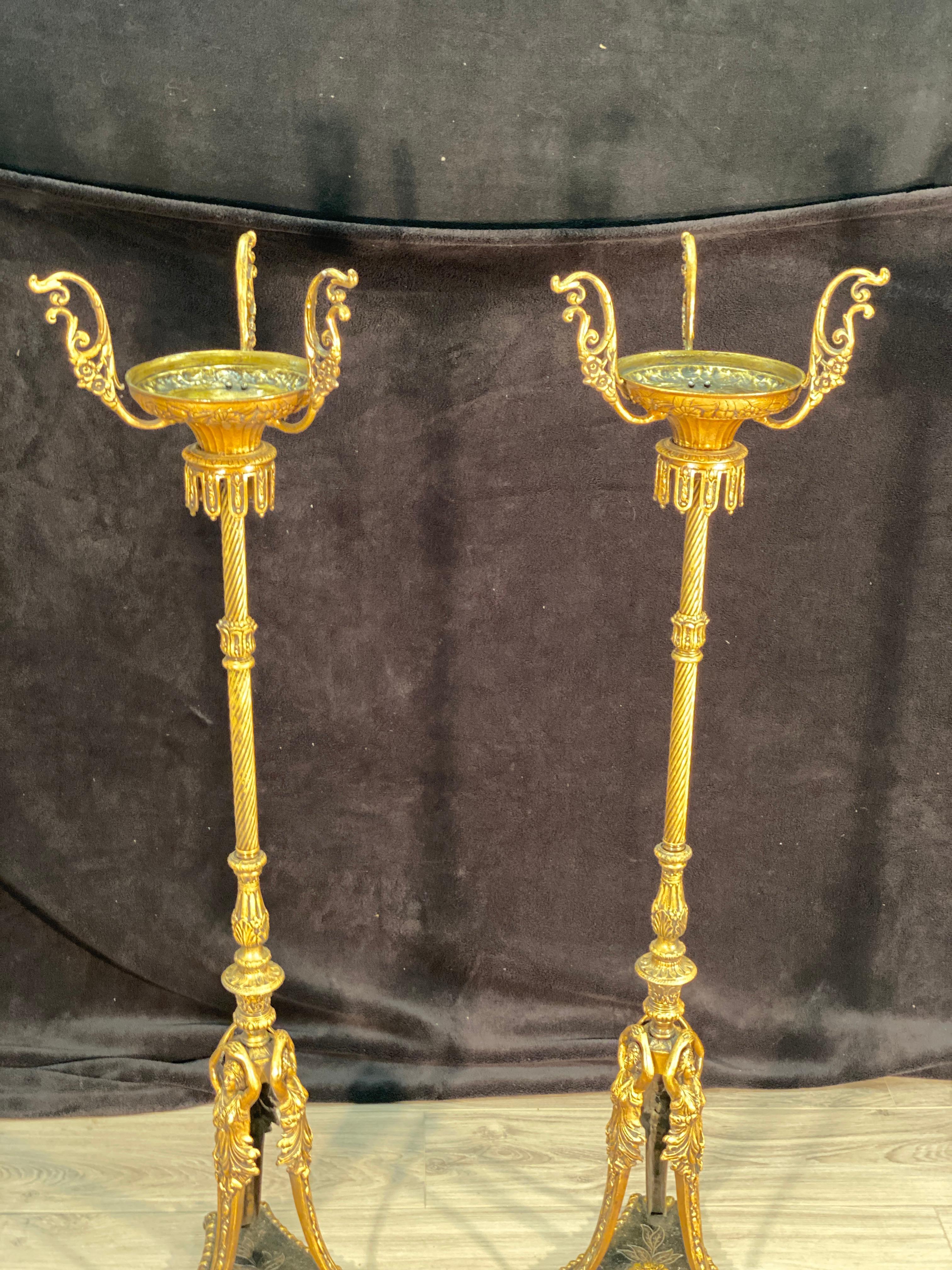 Pair of Neoclassical Plant Stands For Sale 2
