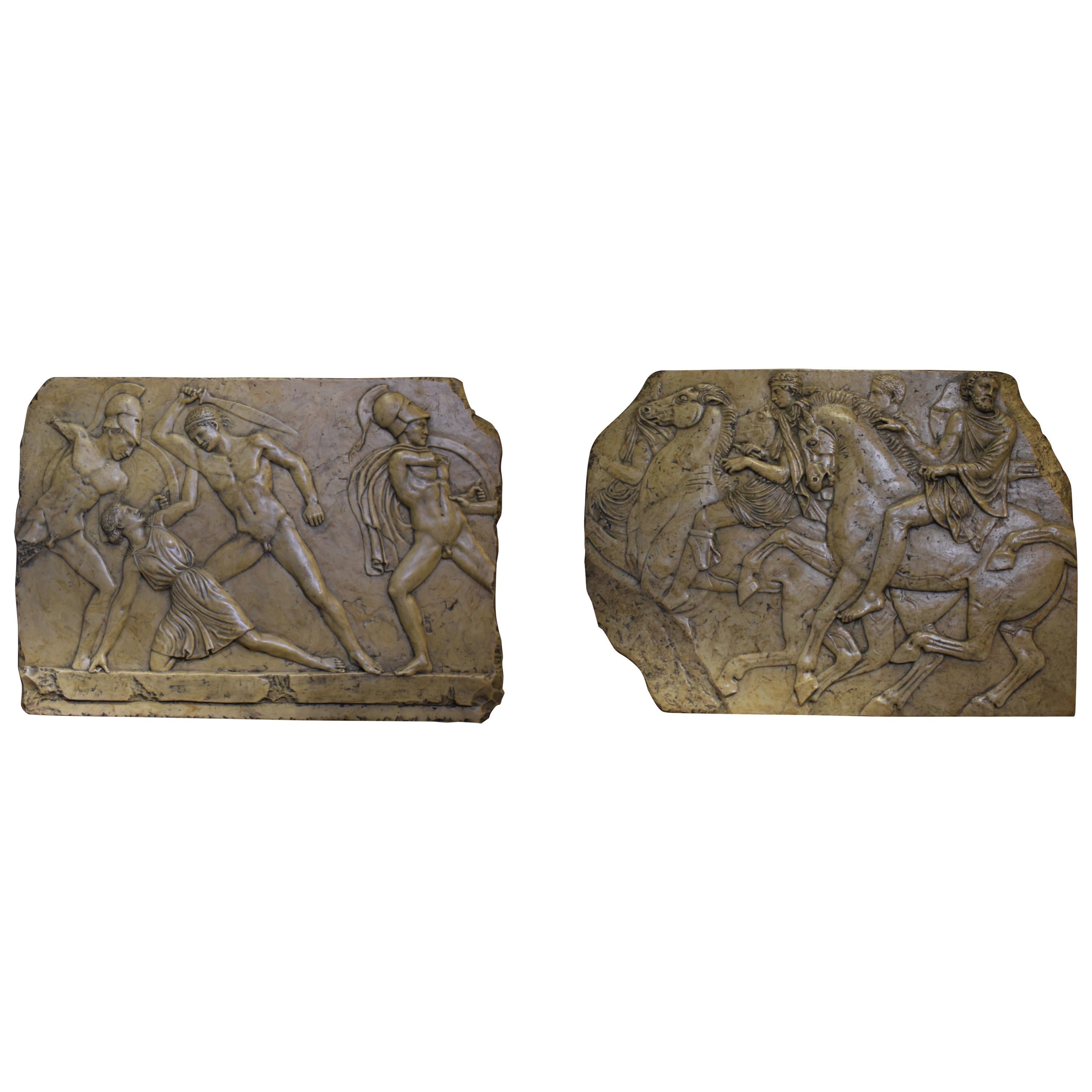 Pair of Neoclassical Plaques For Sale