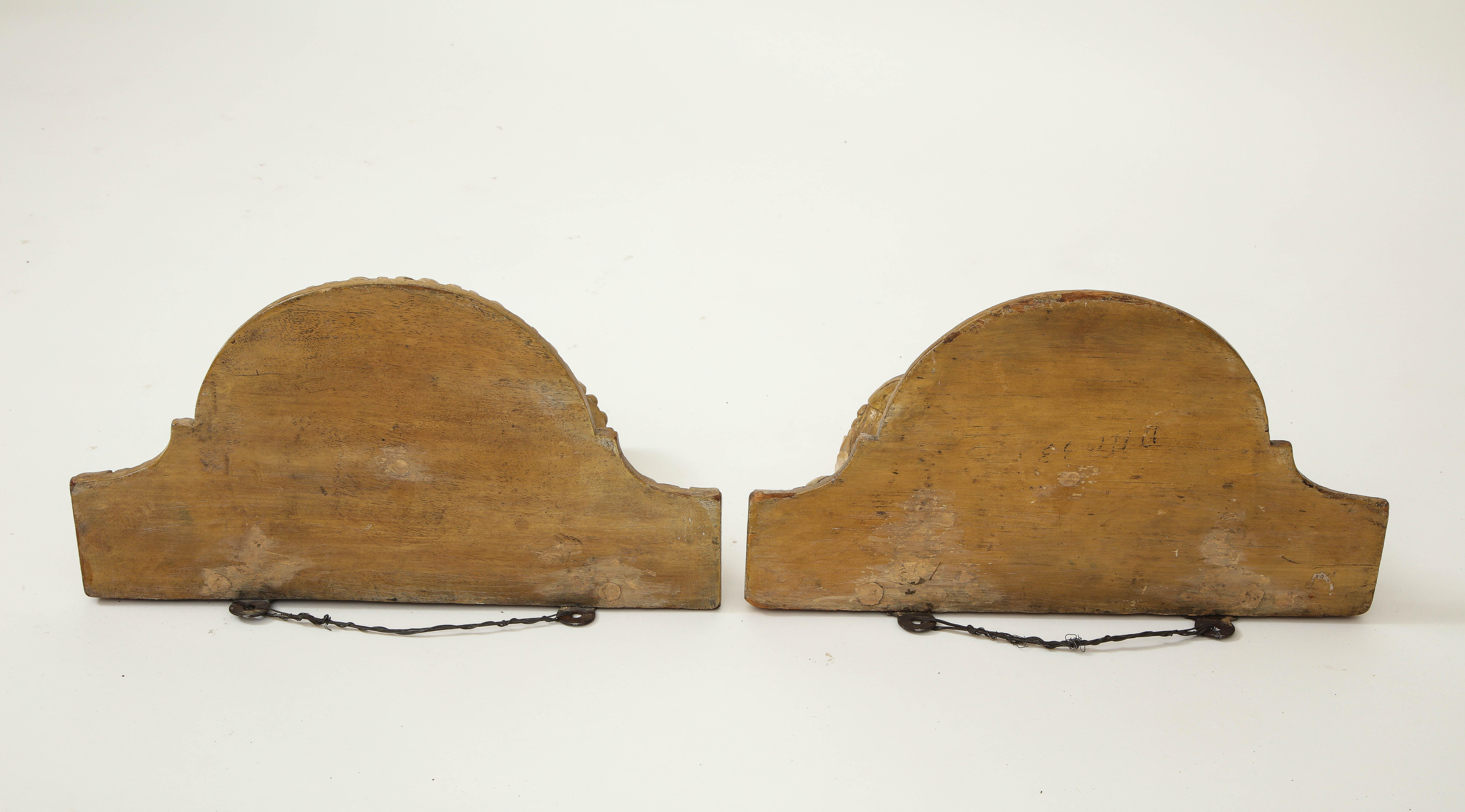 Pair of Neoclassical Ram's Head Limed Wall Brackets 3