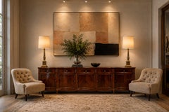 Pair of Neoclassical Revival Bronze Table Lamps with Classical Bases, 1950s