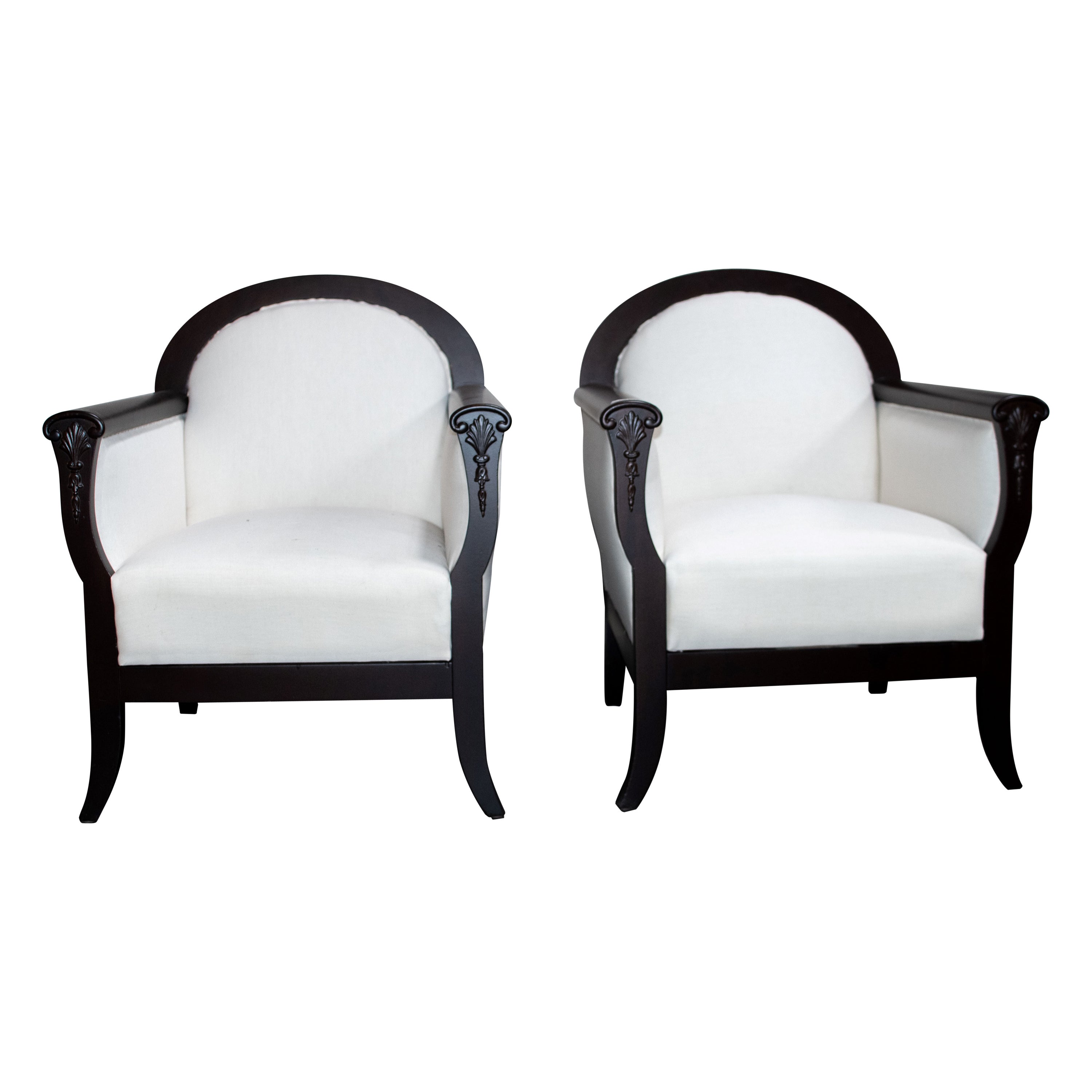Paar Loungesessel im neoklassischen Revival-Stil – COM Ready
