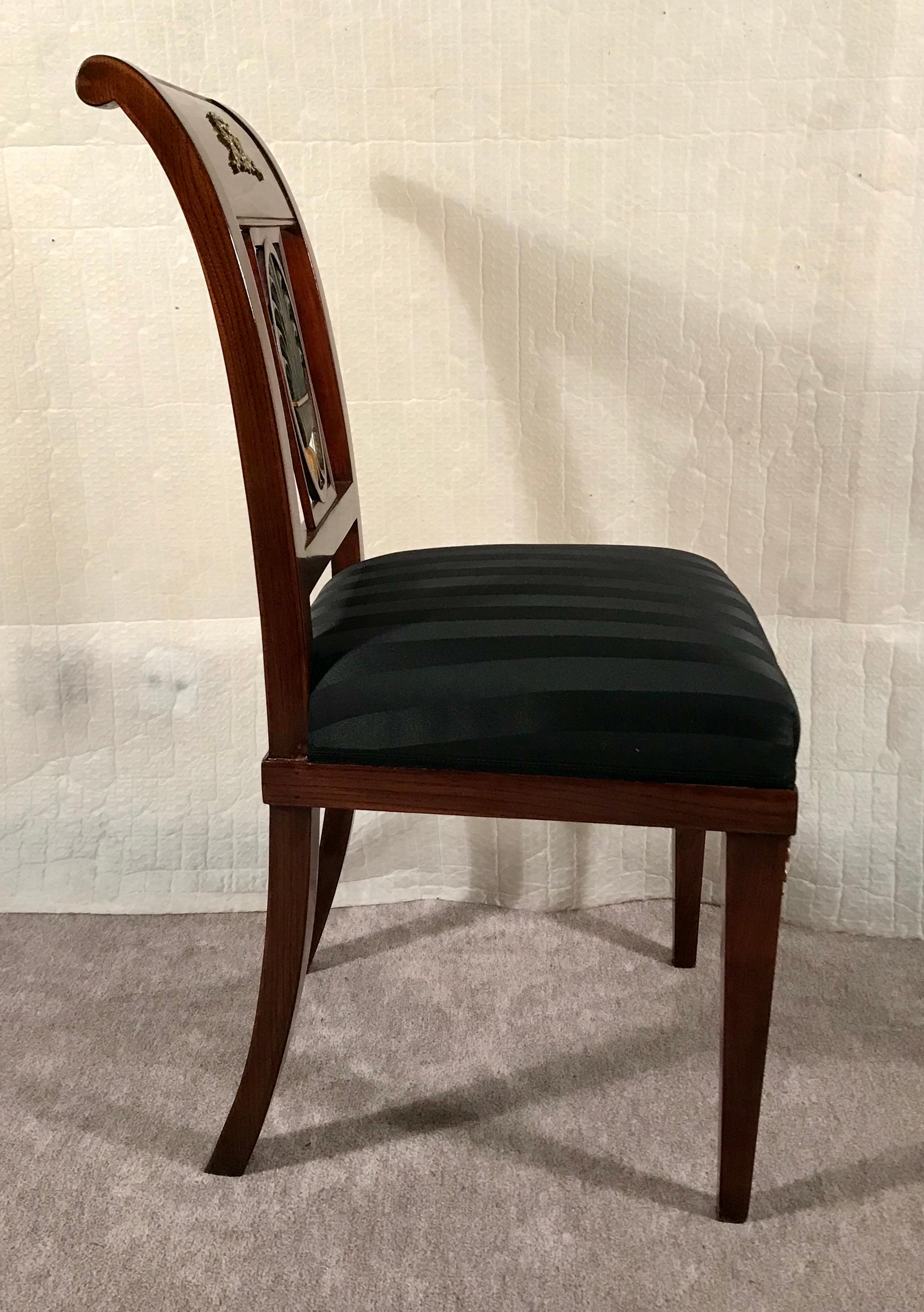 Pair of Neoclassical Side Chairs, Germany 1810-20 In Good Condition In Belmont, MA
