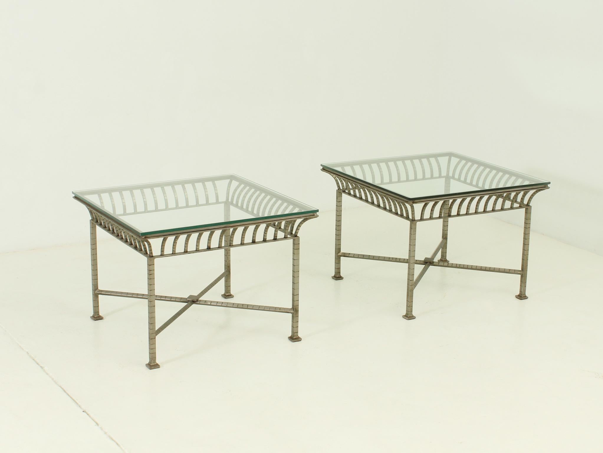 Mid-20th Century Pair of Neoclassical Side Tables from 1960's