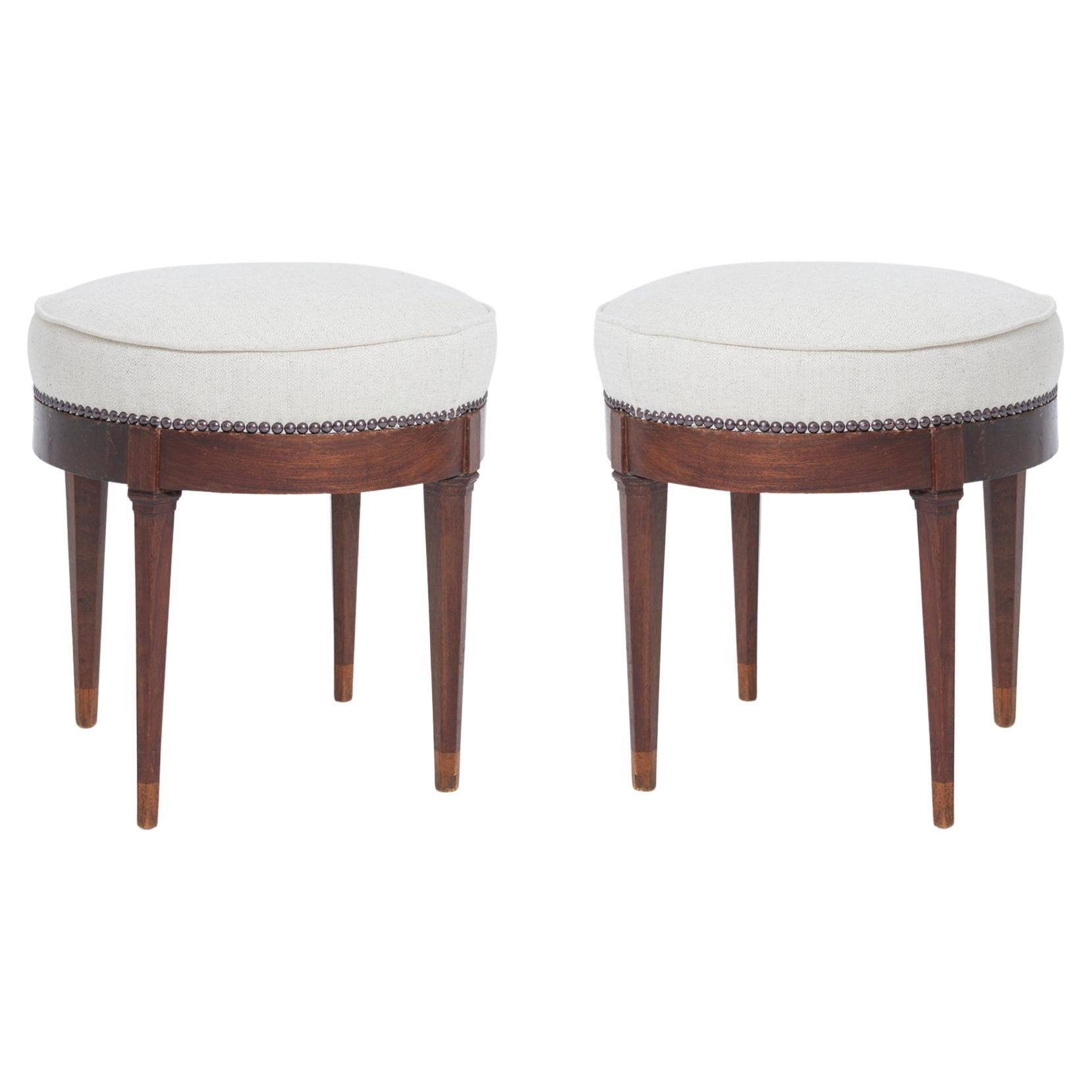 Pair of Neoclassical Stools