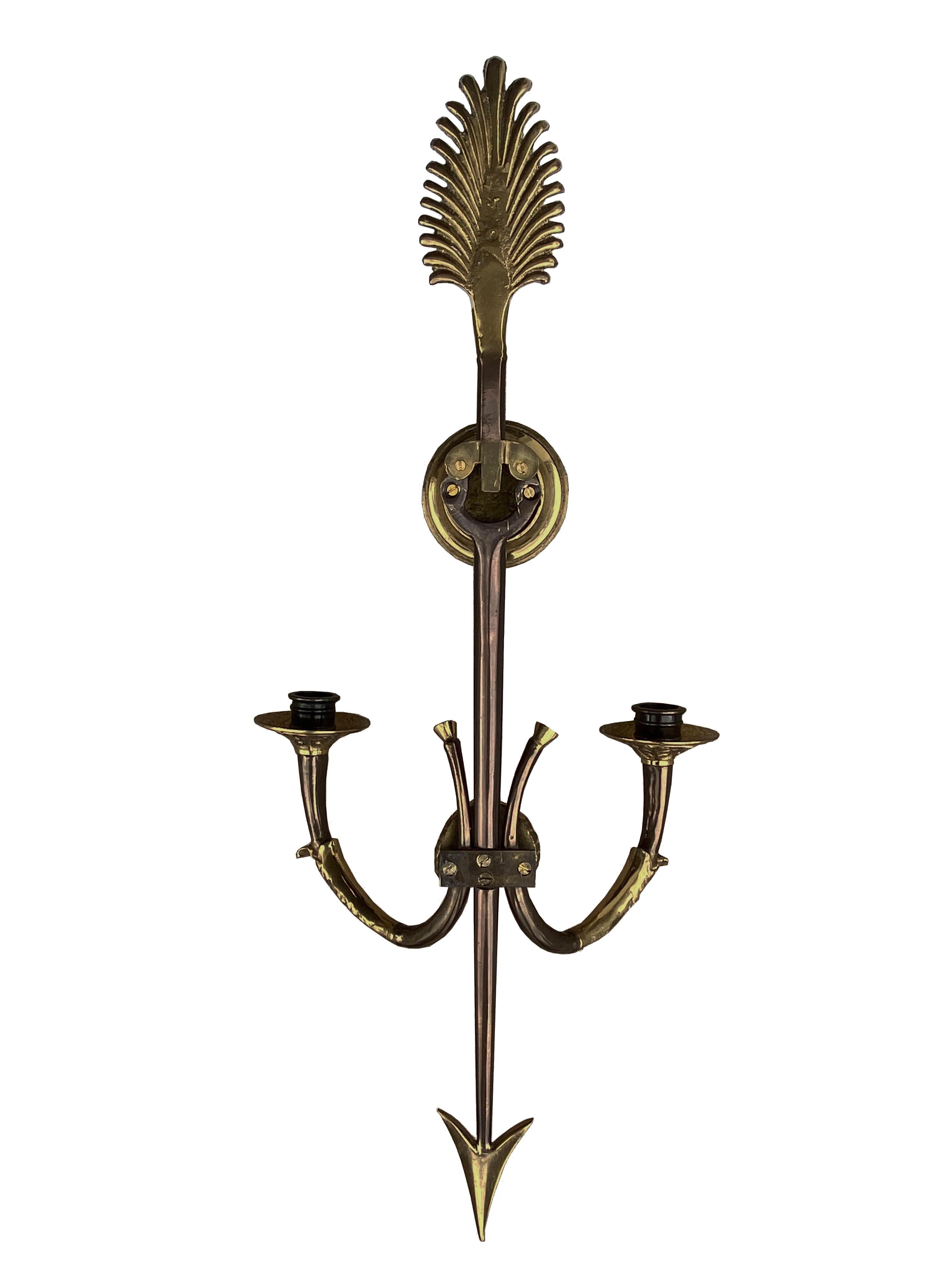 Pair of Neoclassical Style Candle Sconces For Sale 6