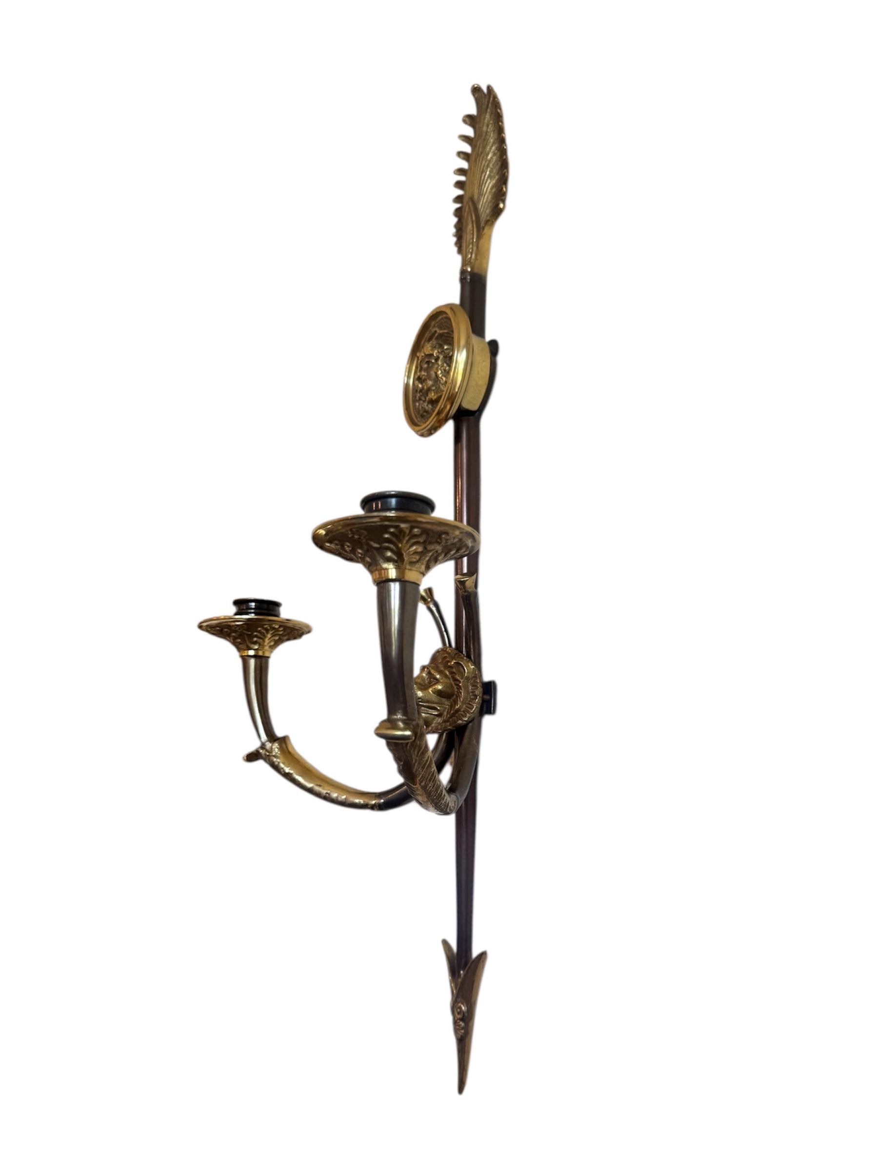 Pair of Neoclassical Style Candle Sconces For Sale 1