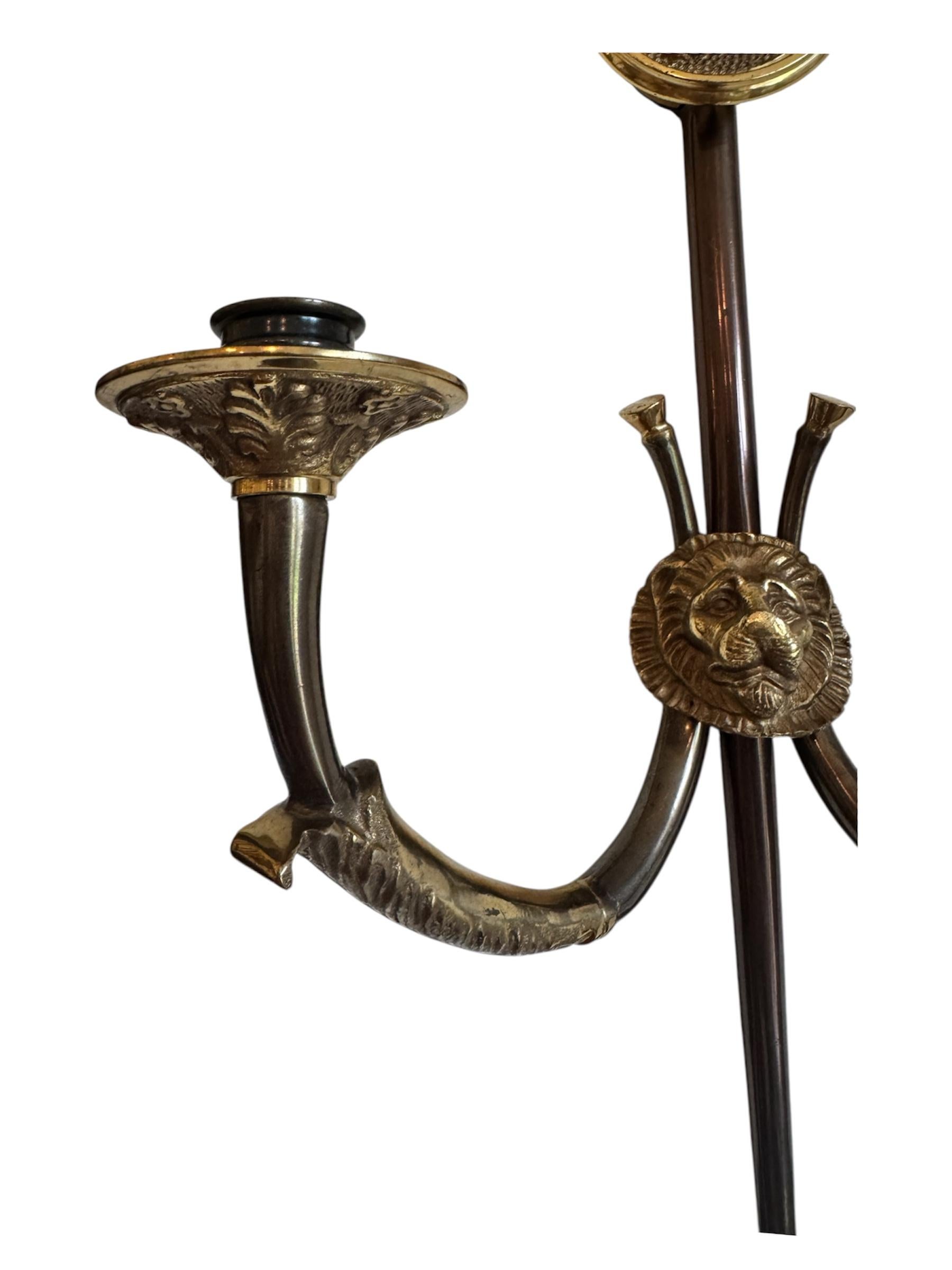 Pair of Neoclassical Style Candle Sconces For Sale 4