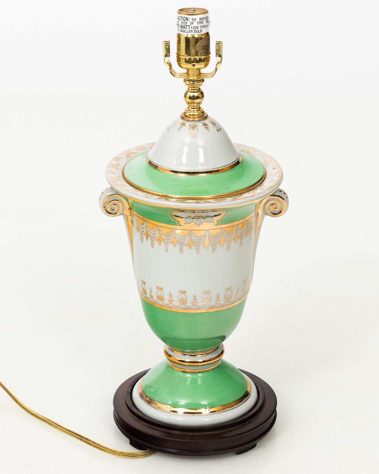 Pair of Neoclassical Style Ceramic Lamps 9