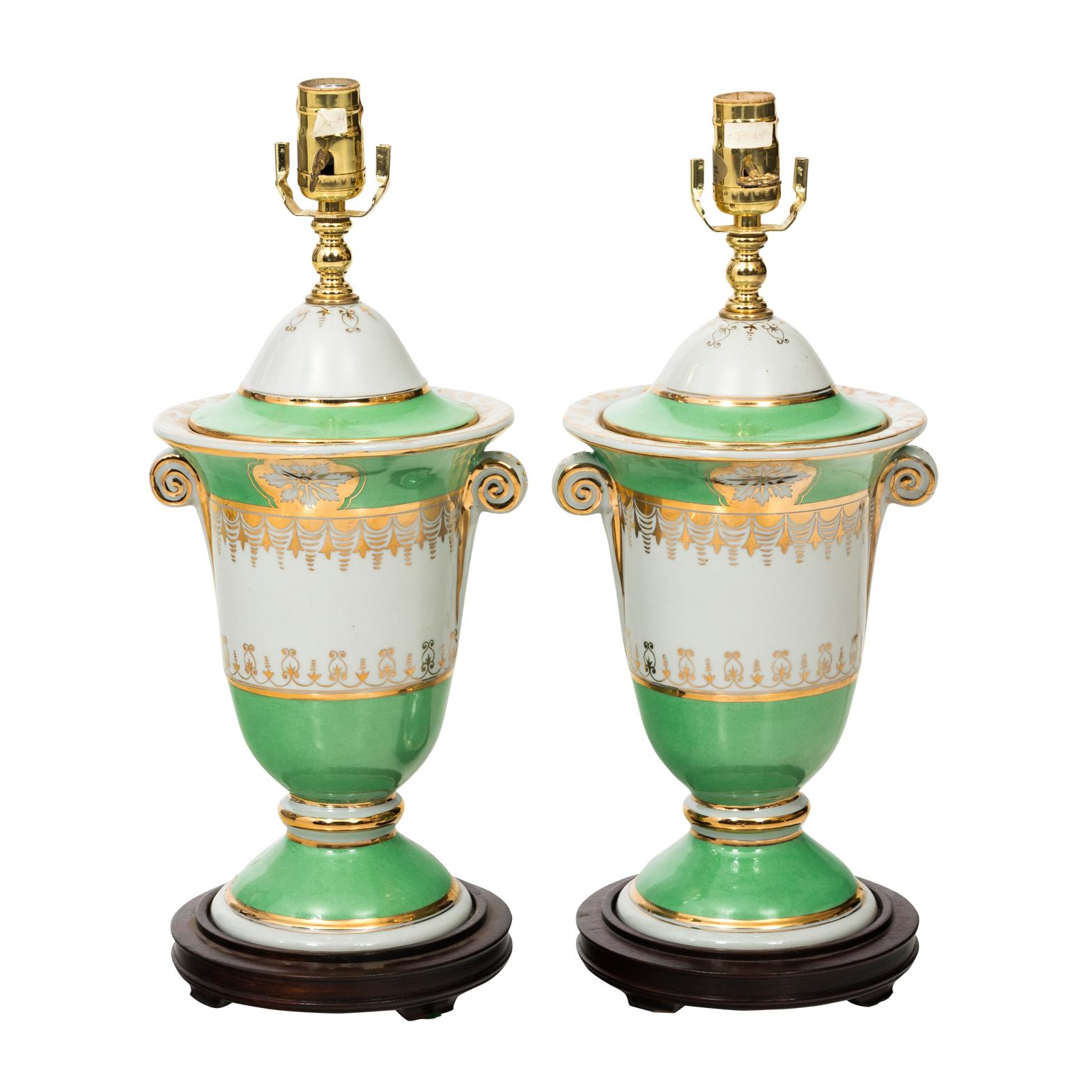 Pair of Neoclassical Style Ceramic Lamps