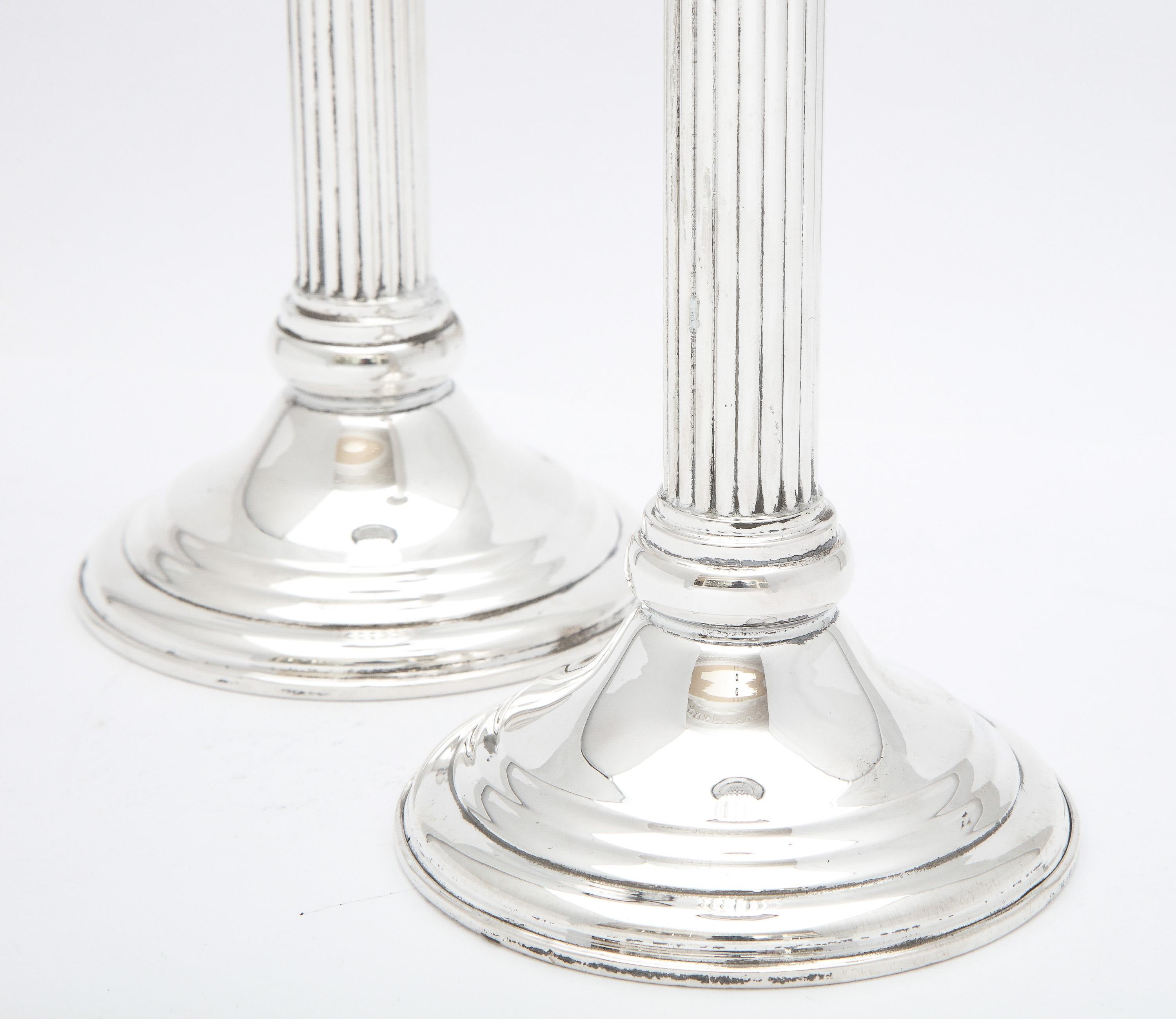 Pair of Neoclassical-Style Column-Form Candlesticks 4