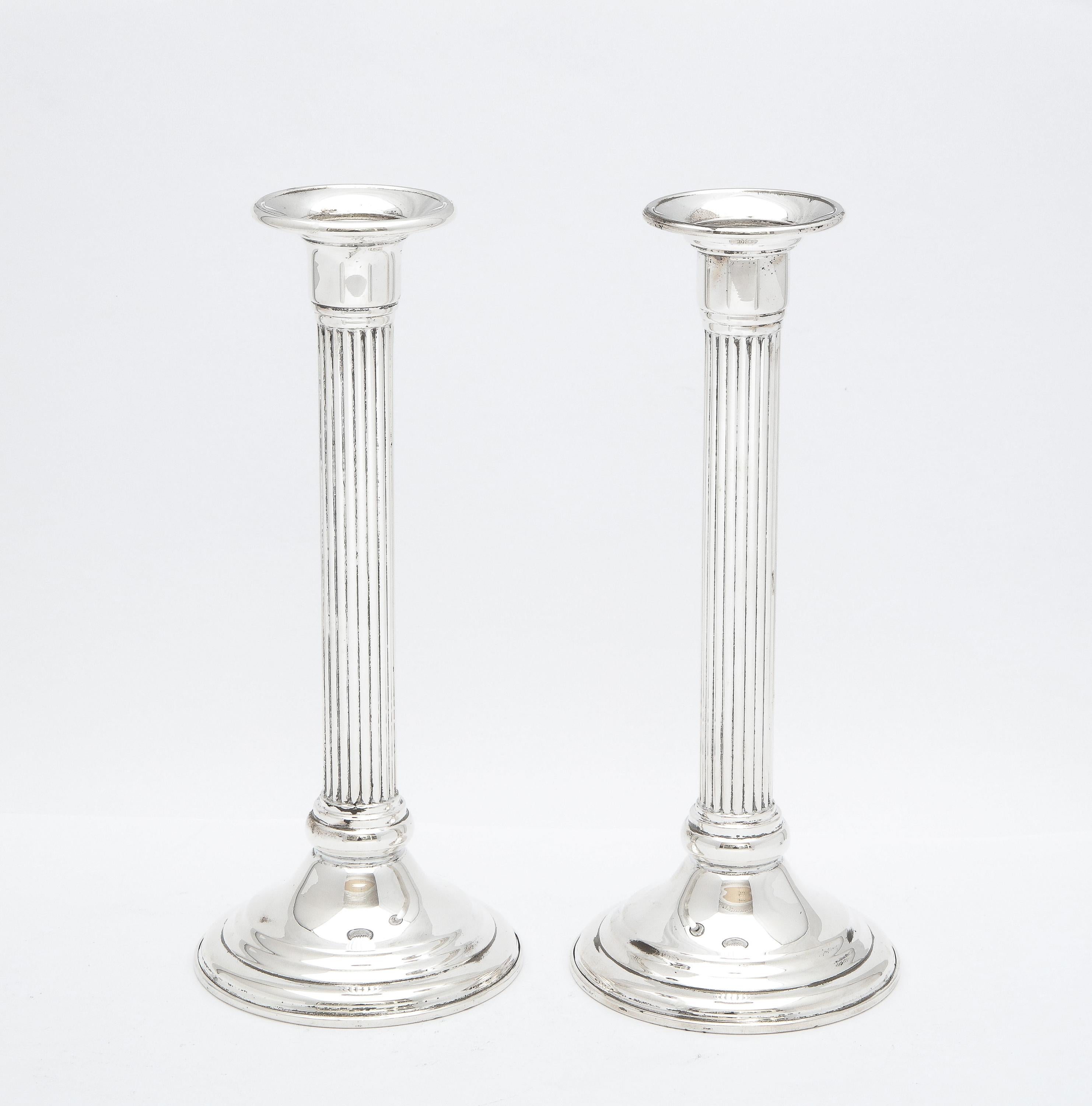 Pair of Neoclassical-Style Column-Form Candlesticks 6