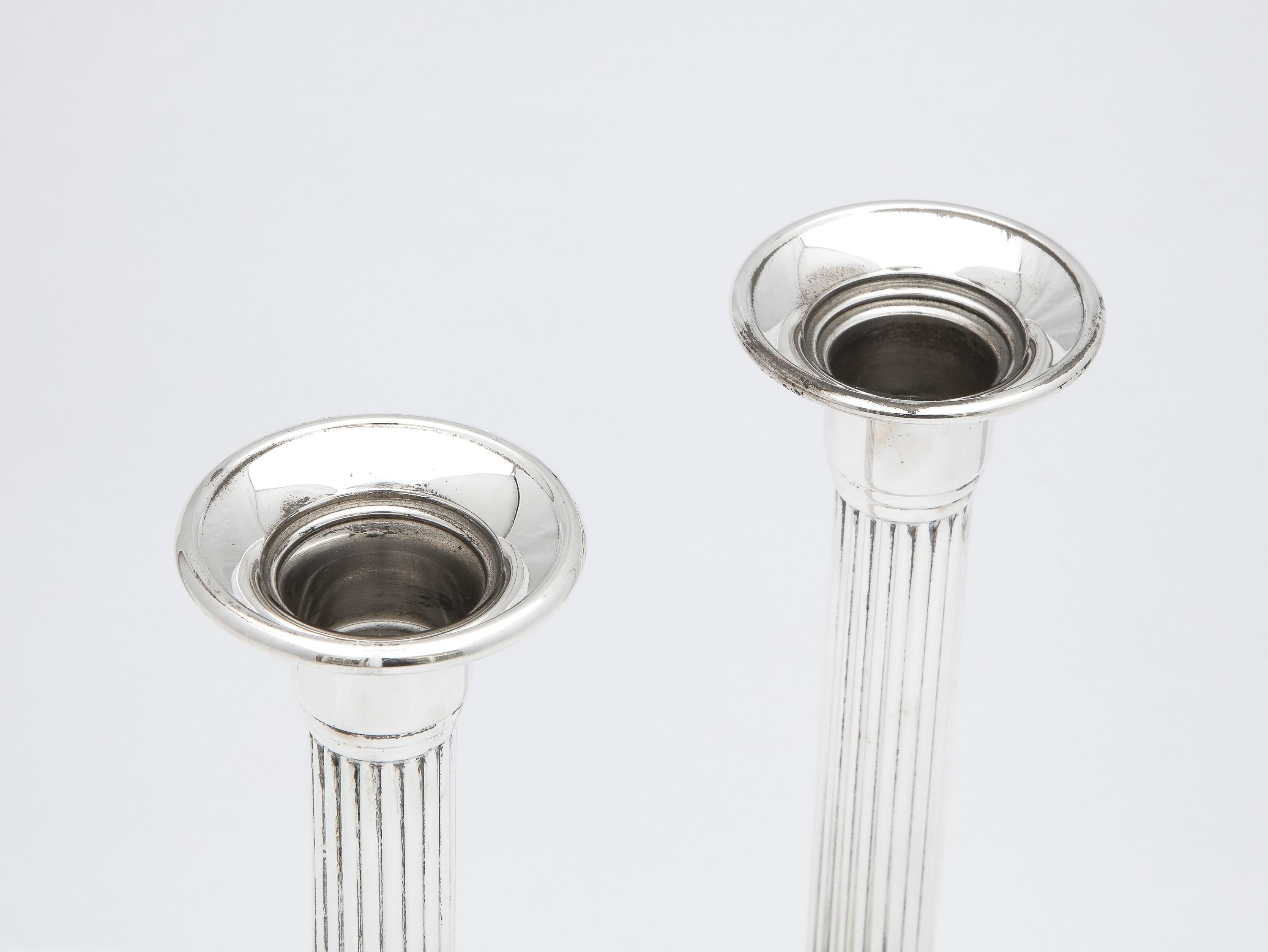 Pair of Neoclassical-Style Column-Form Candlesticks 7