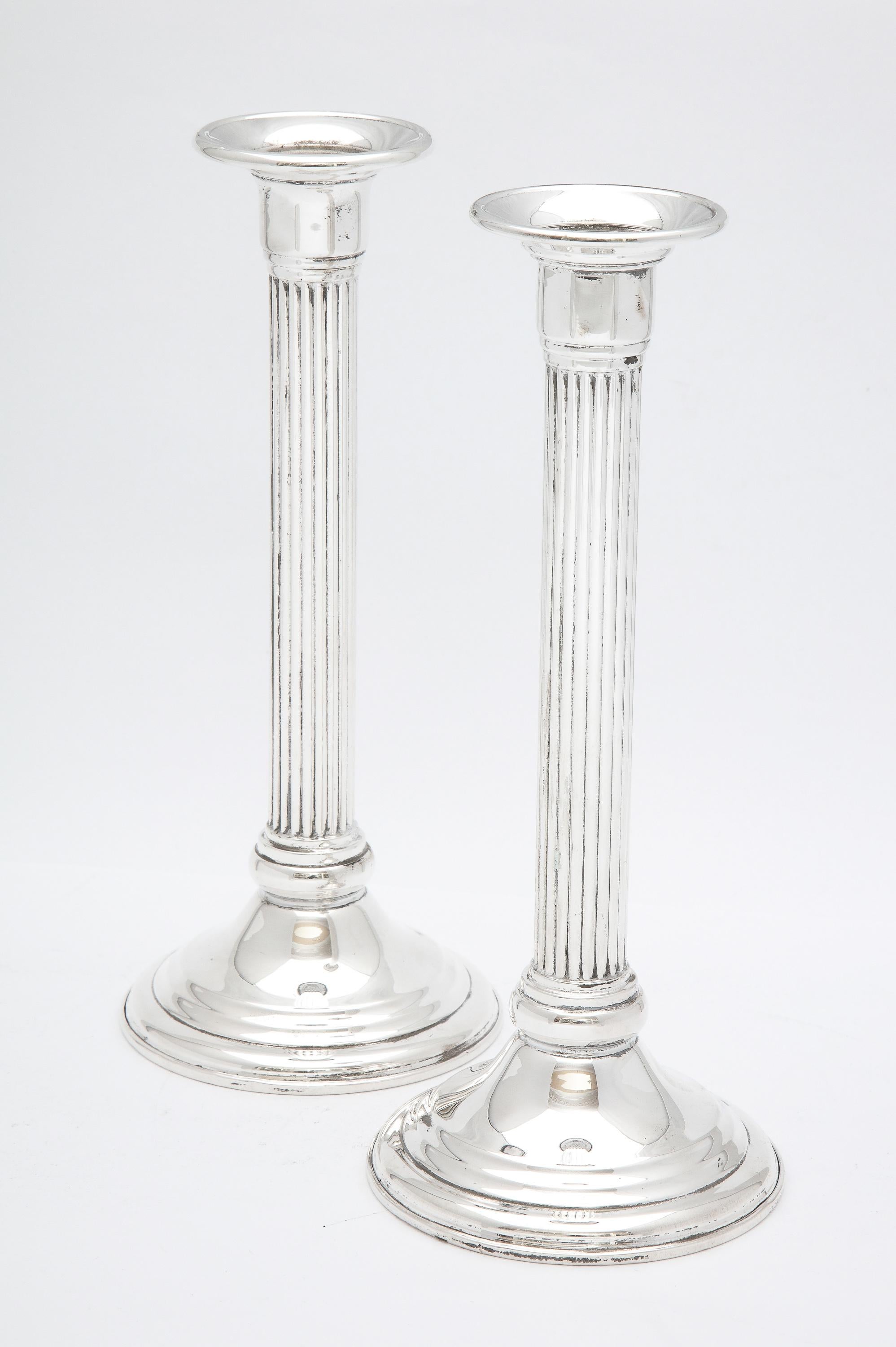 Pair of Neoclassical-Style Column-Form Candlesticks 3