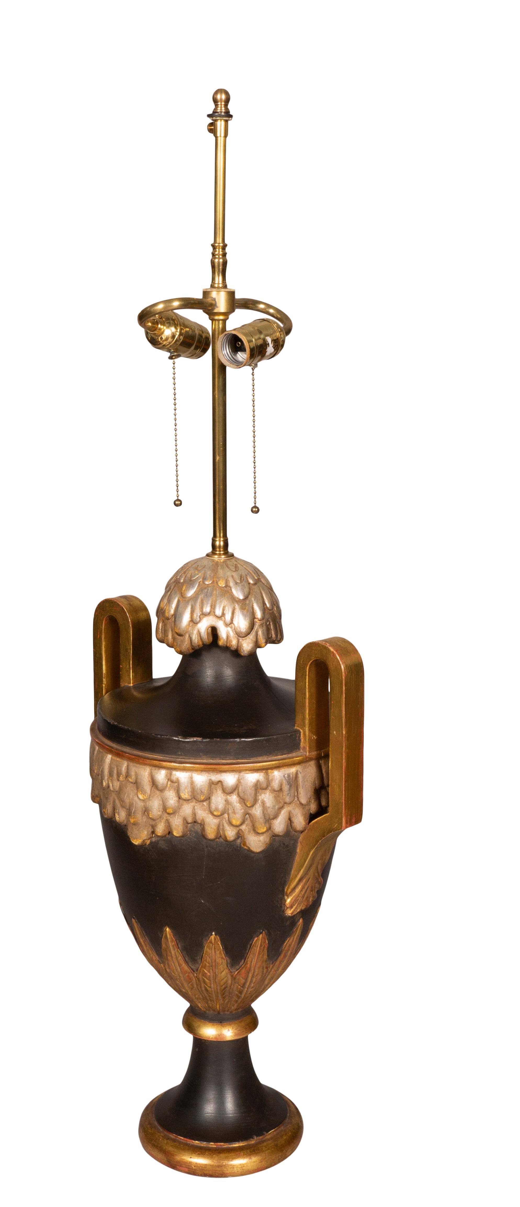 Pair of Neoclassical Style Composition Table Lamps For Sale 5
