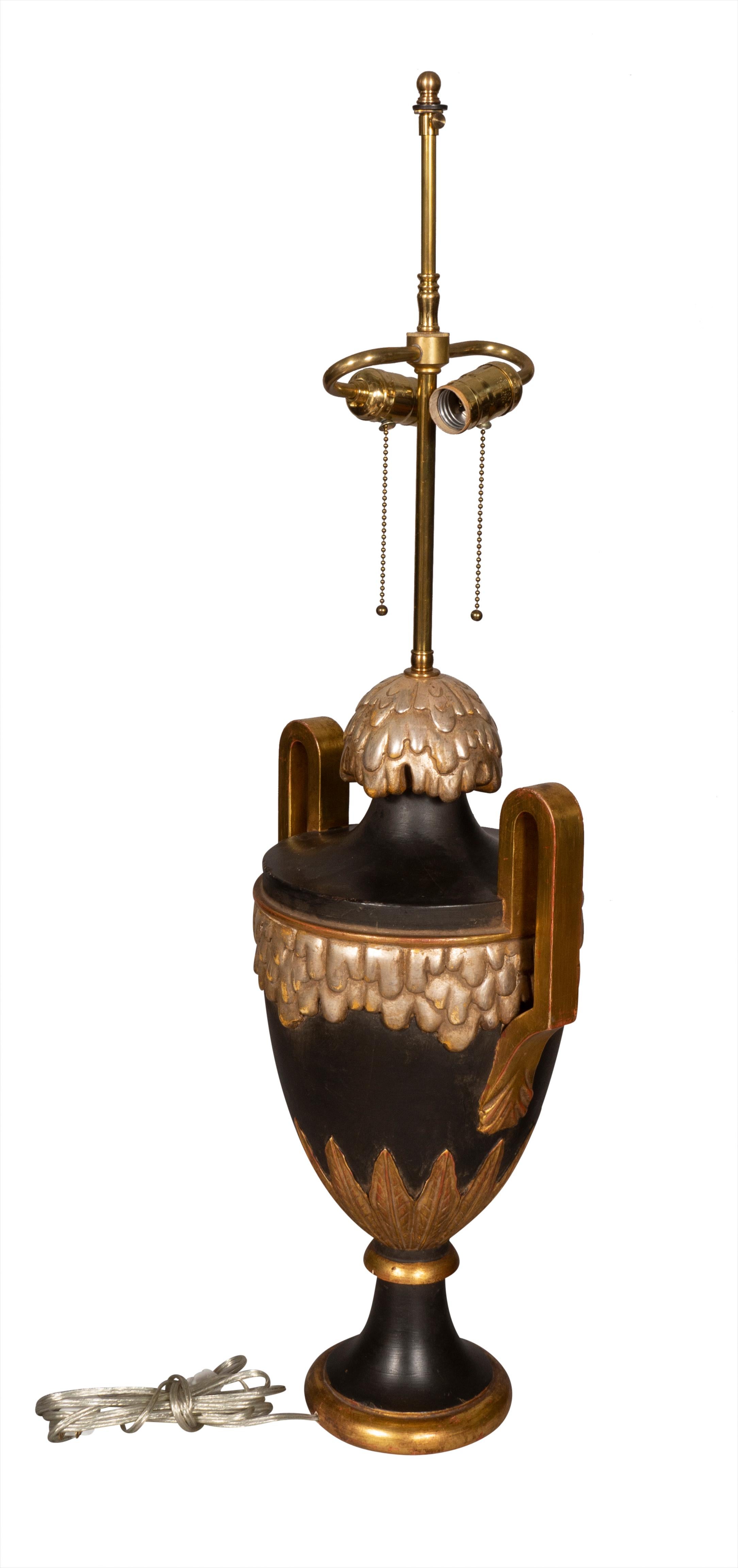 Pair of Neoclassical Style Composition Table Lamps For Sale 1