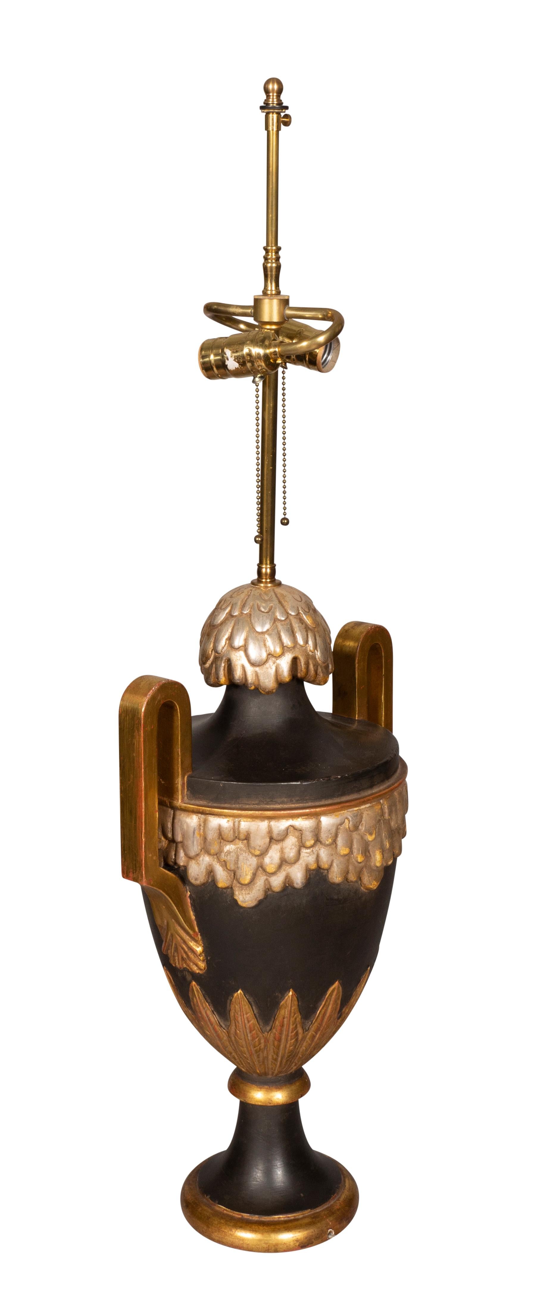 Pair of Neoclassical Style Composition Table Lamps For Sale 3
