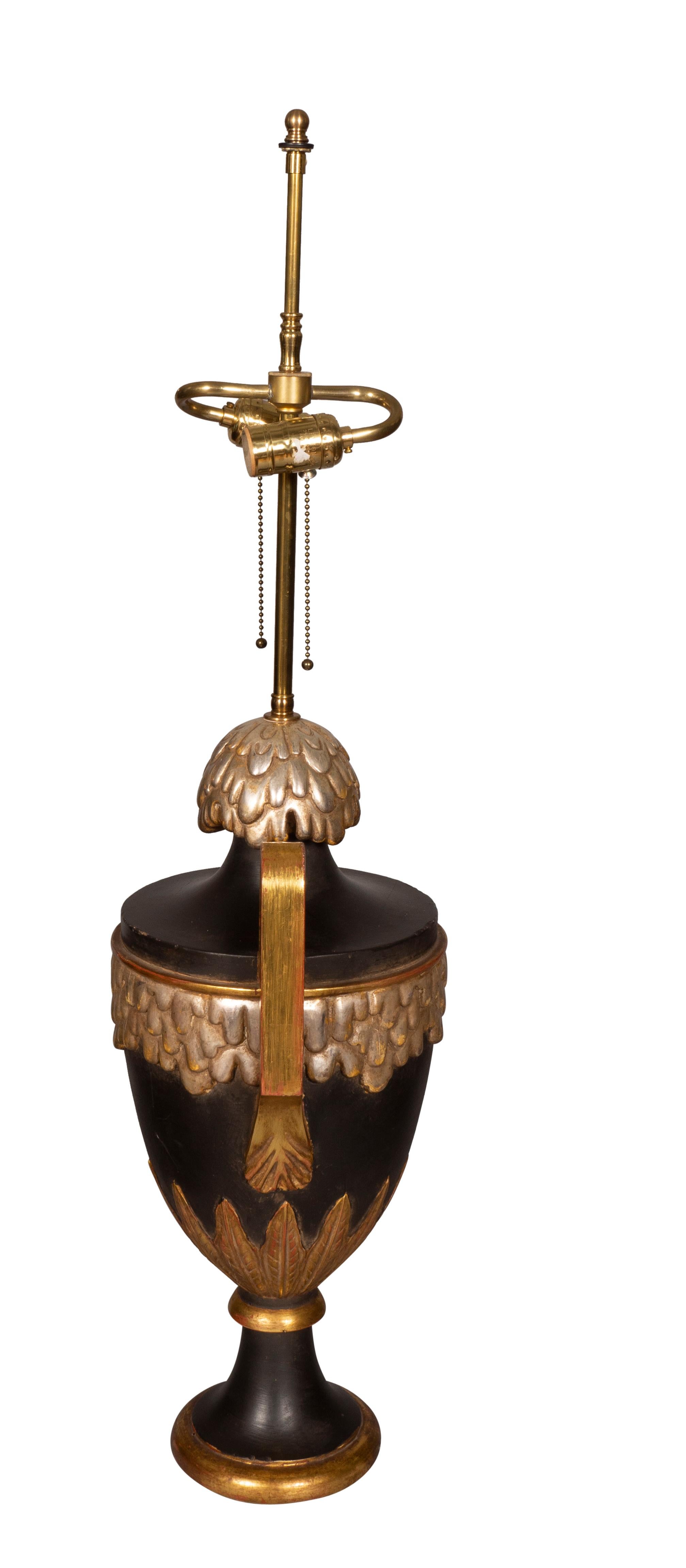 Pair of Neoclassical Style Composition Table Lamps For Sale 4