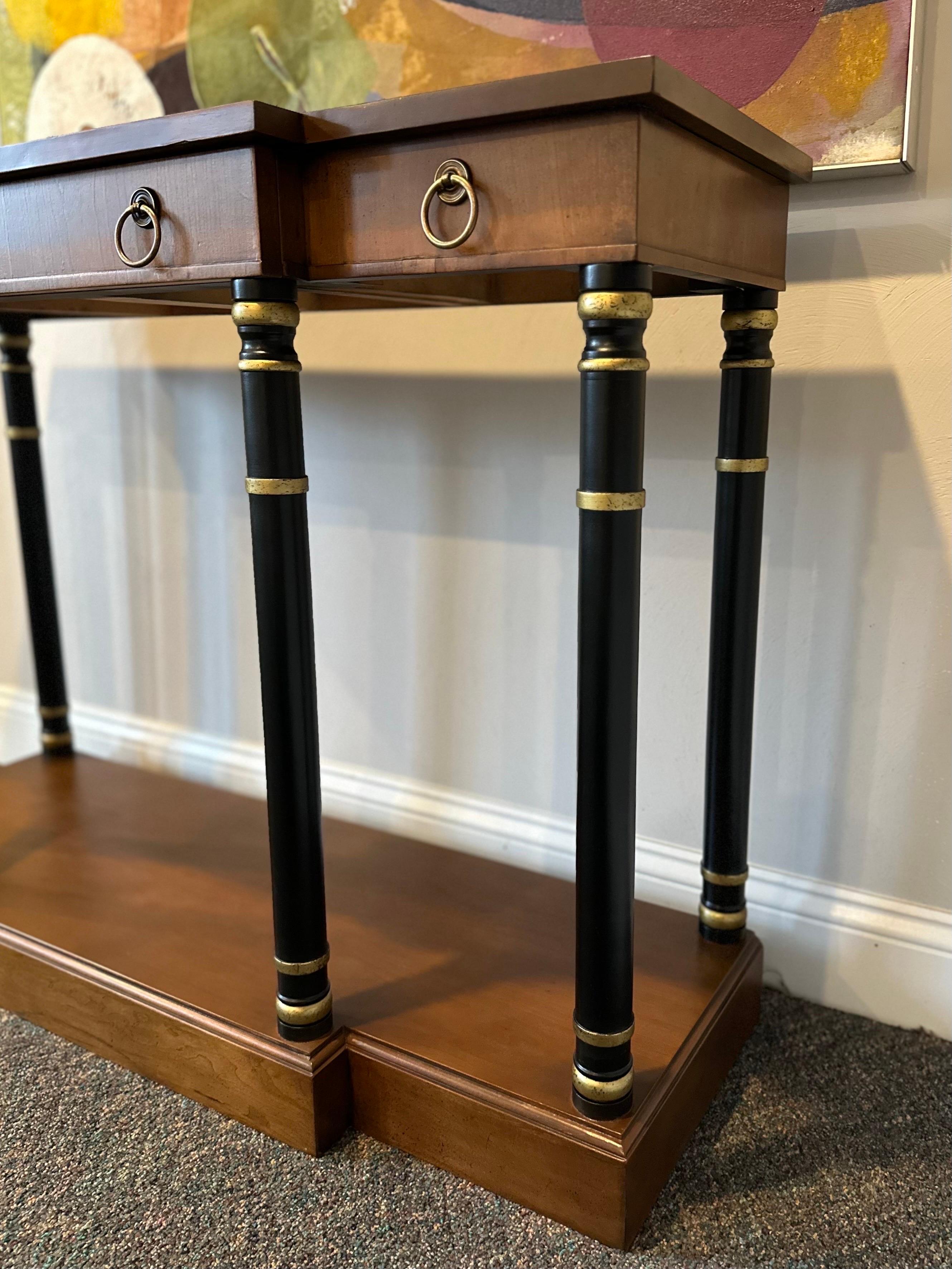 Pair of Neoclassical Style Console Tables In Good Condition For Sale In Roanoke, VA