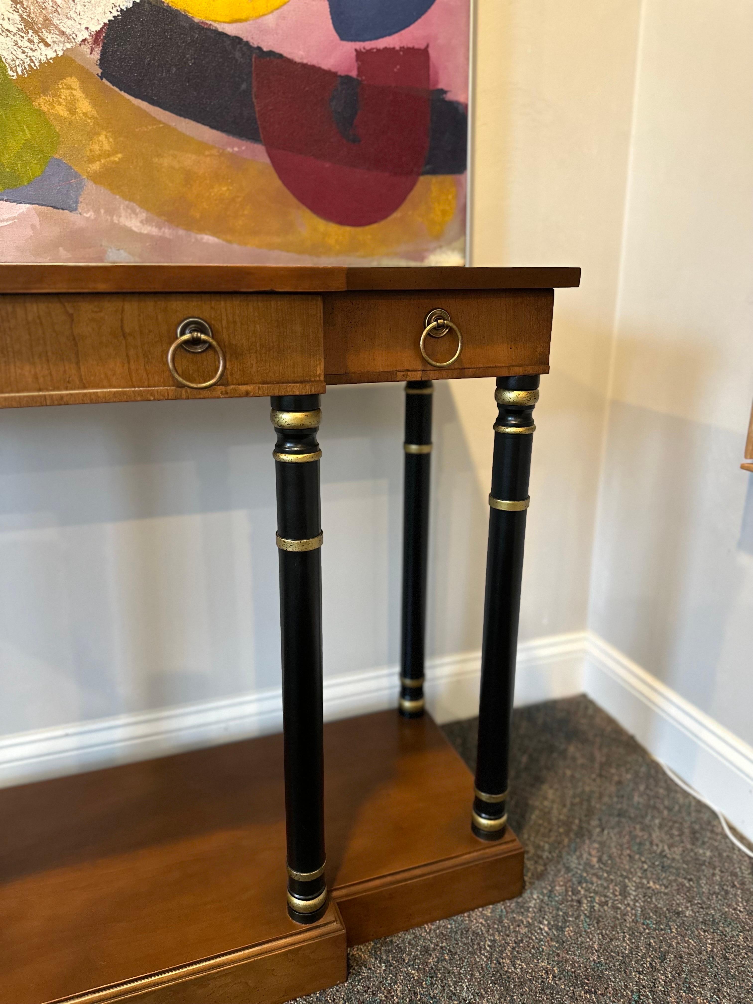 Pair of Neoclassical Style Console Tables For Sale 2
