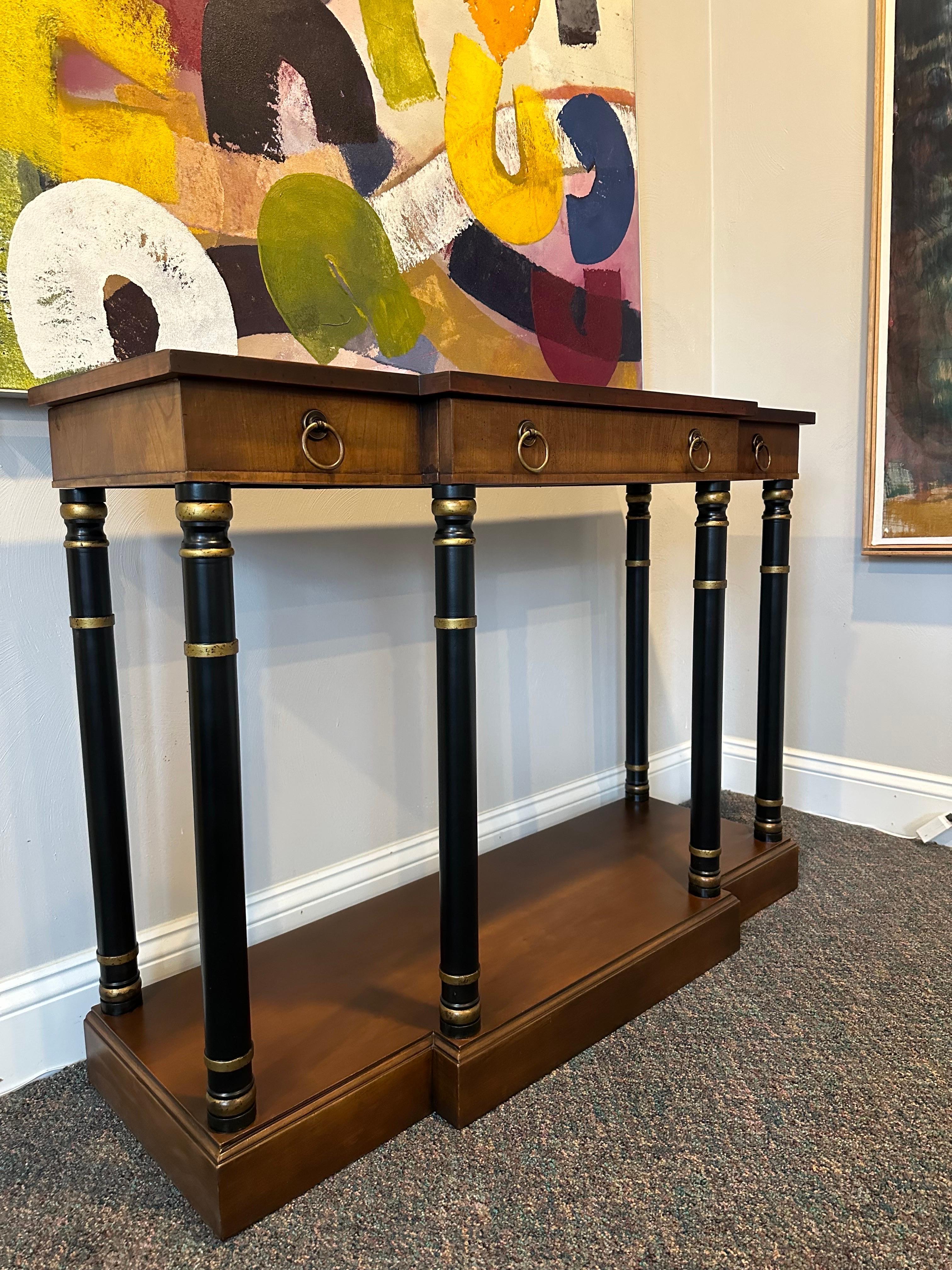 Pair of Neoclassical Style Console Tables For Sale 3