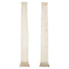 Pair of Neoclassical Style Fluted Pilaster Columns