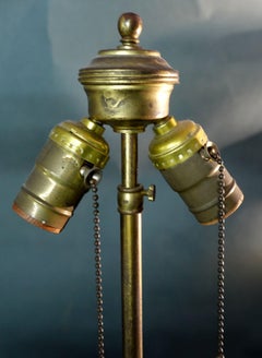Pair of Neoclassical-Style Gilt-Bronze Urns Lamps on Black Marble Bases