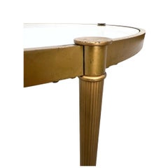 Pair of Neoclassical Style Gilt Metal and Glass Side Tables