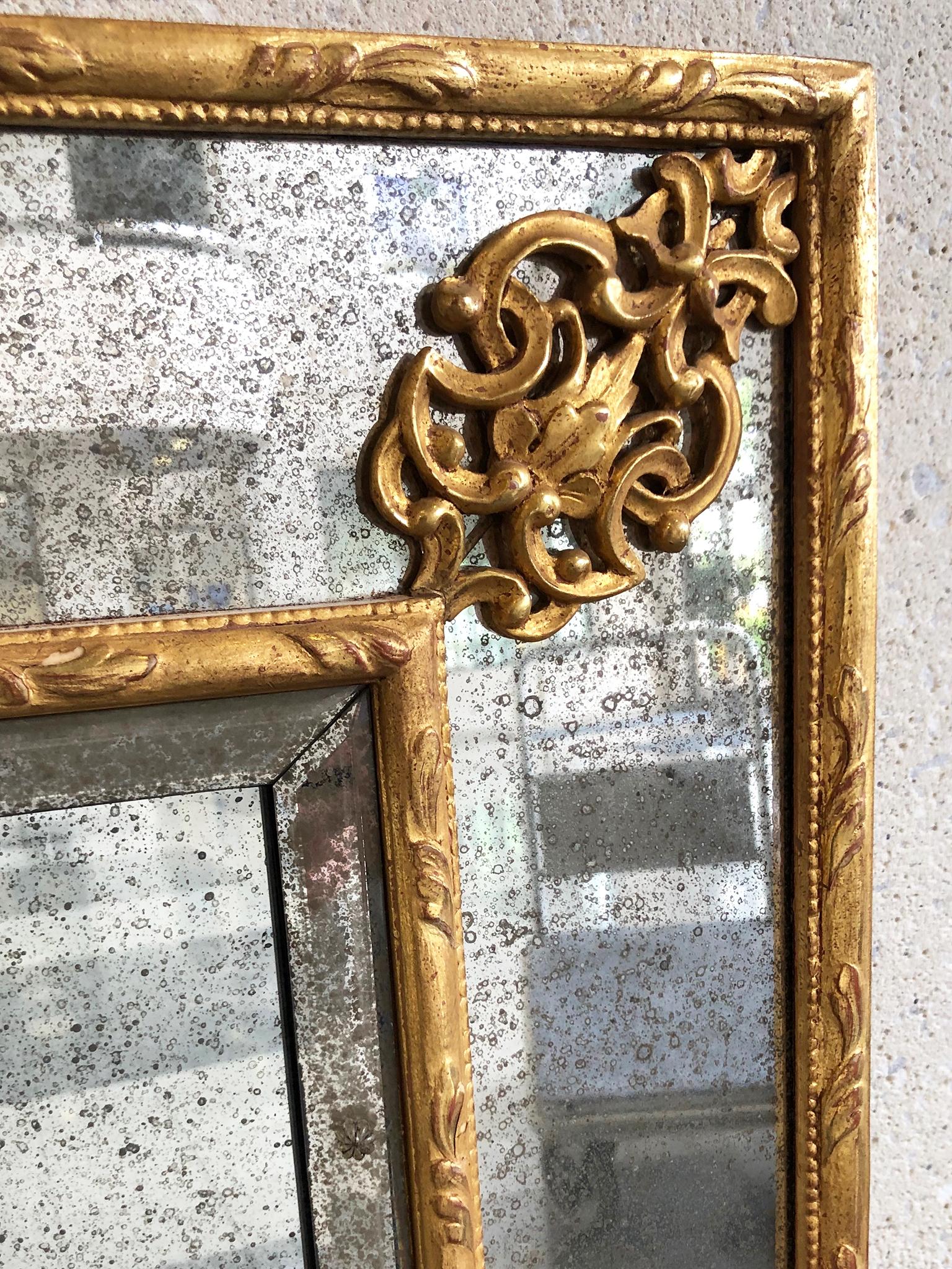 Pair of Neoclassical Style Giltwood Wall Mirrors 2