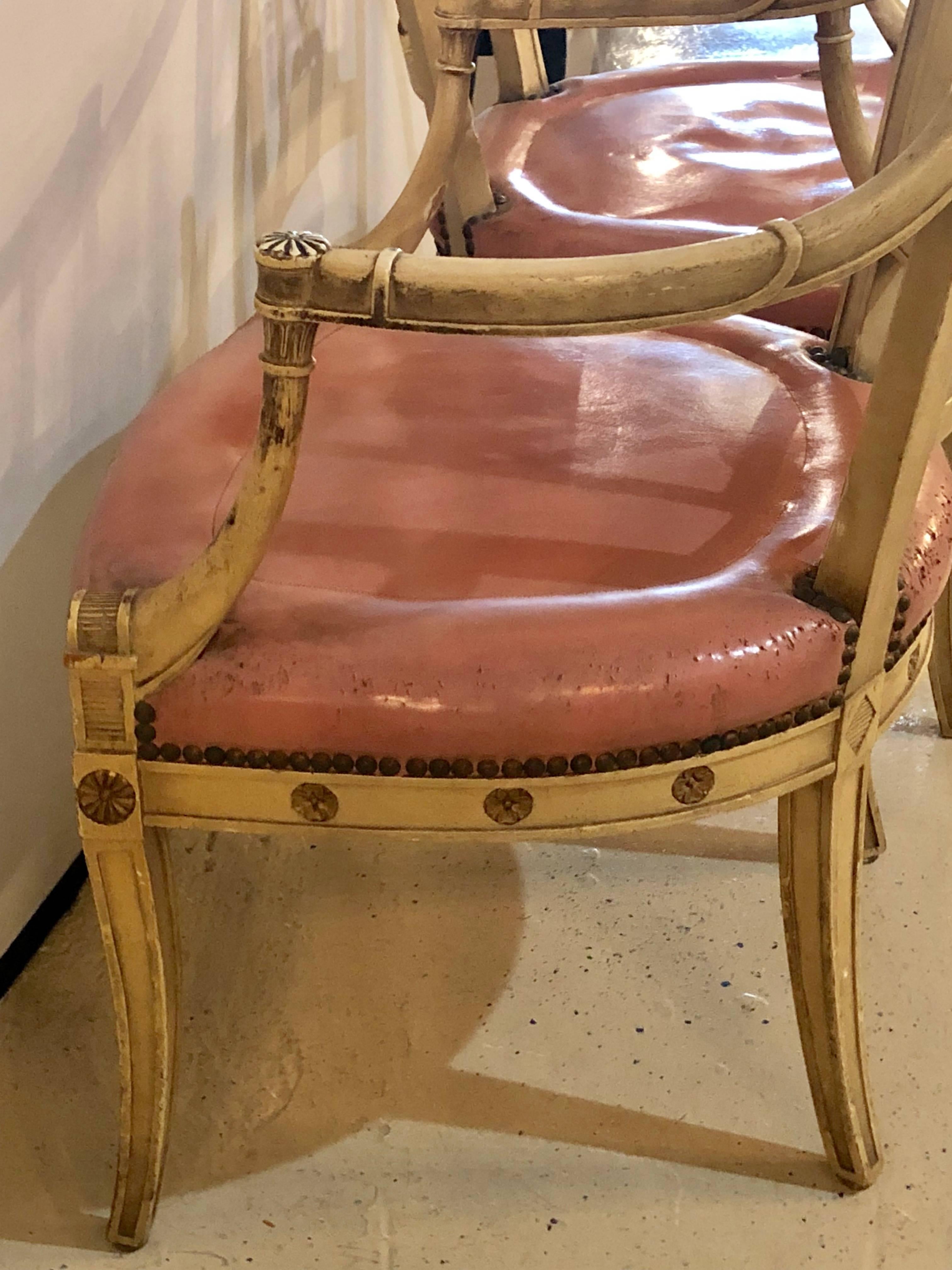 Pair of Neoclassical Style Maison Jansen Armchairs or Fauteuils 11