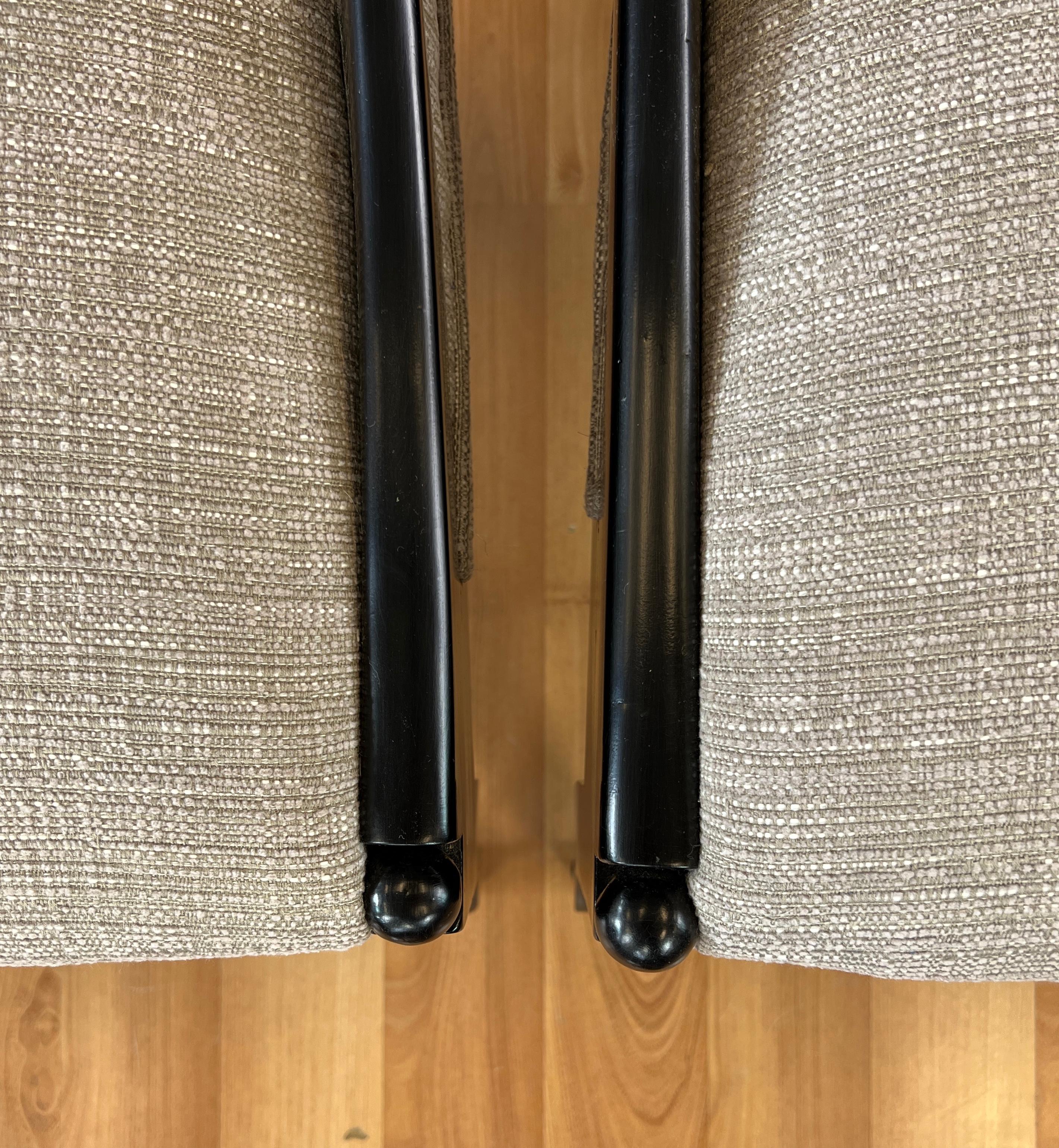 Pair of Neoclassical Style Michael Taylor for Baker Spoon Back Slipper Chairs 4