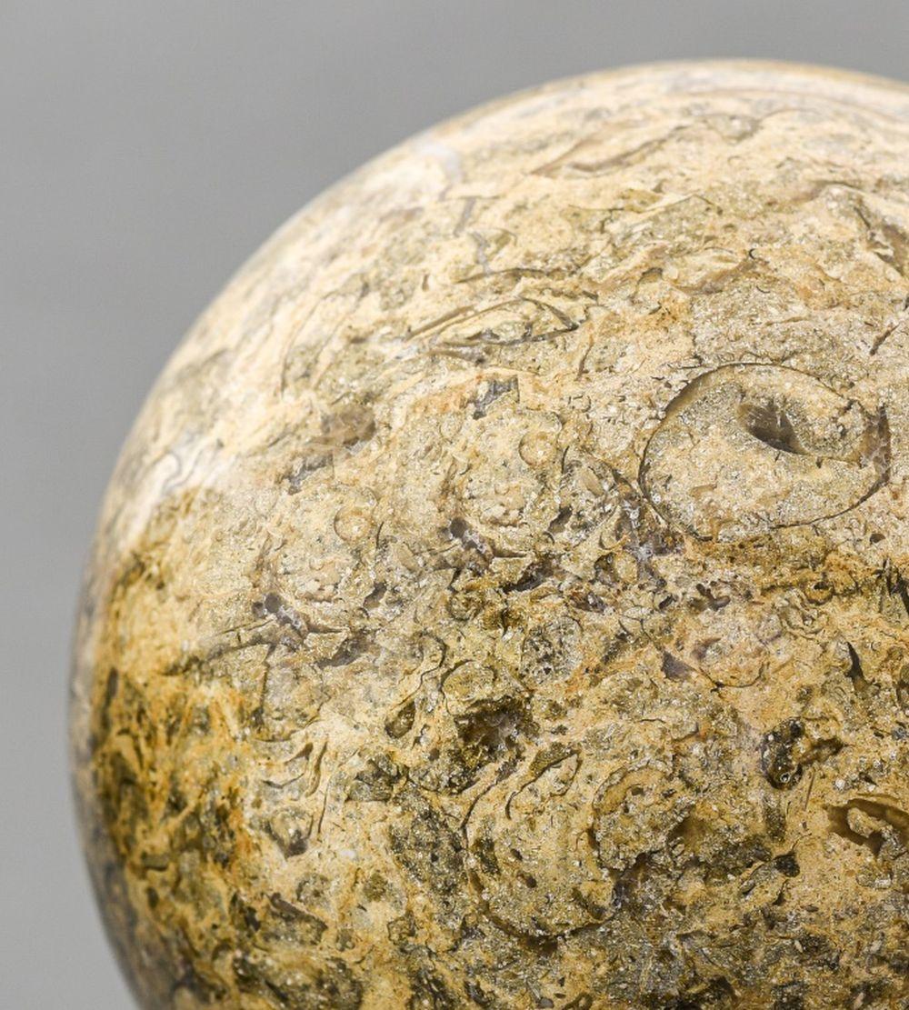 20th Century Pair of Neoclassical Style Polished Stone Spheres For Sale