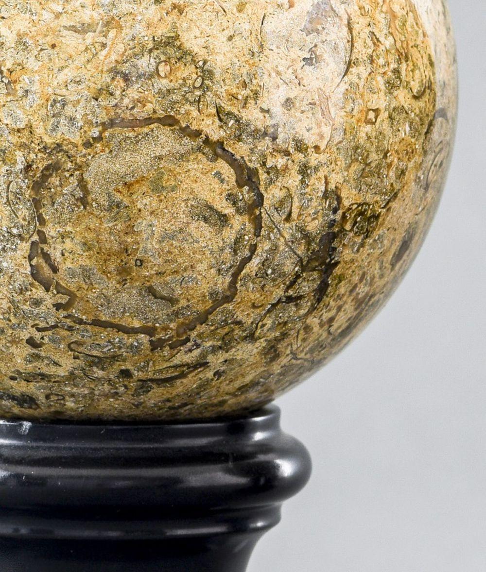 Pair of Neoclassical Style Polished Stone Spheres For Sale 1