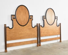 Pair of Neoclassical Style Queen Size Headboards by Minton-Spidell
