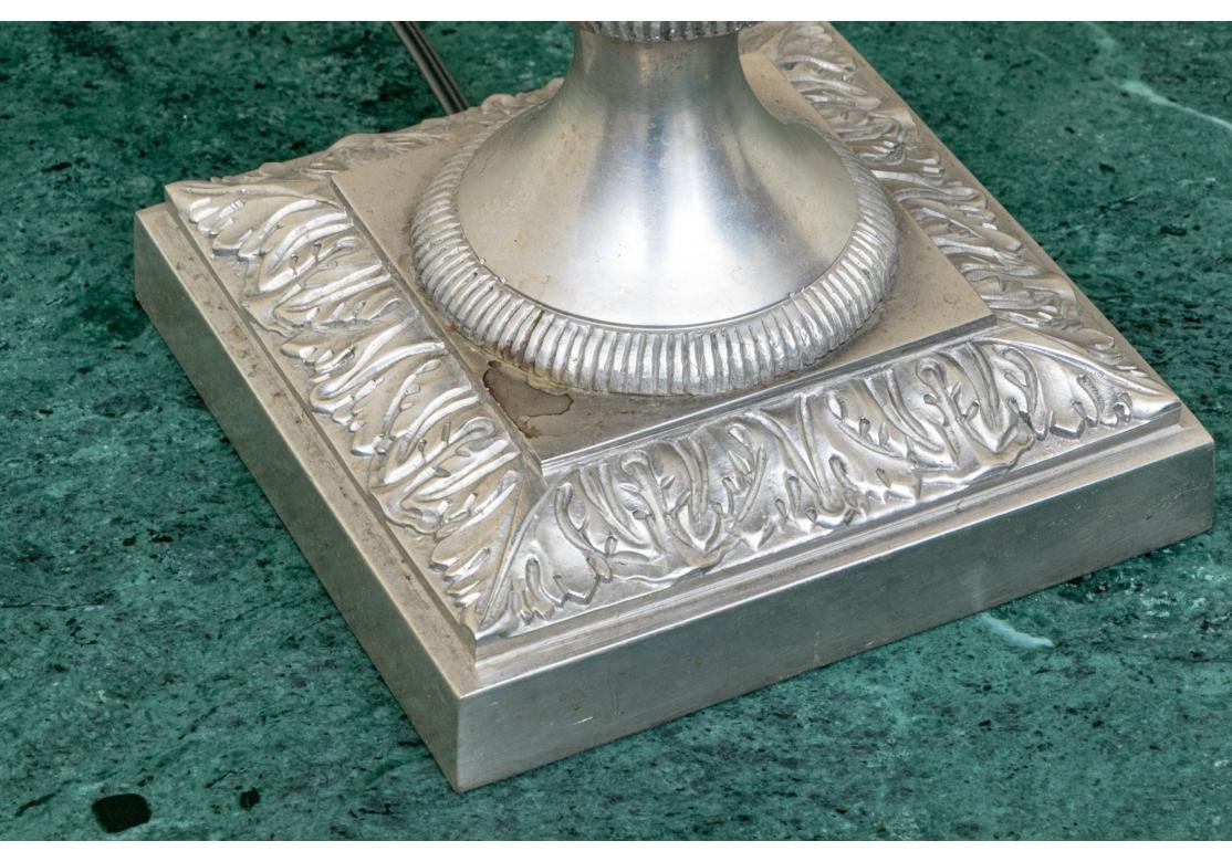 Metal Pair Of Neoclassical Style Ruby Red Urn Form Lamps For Sale