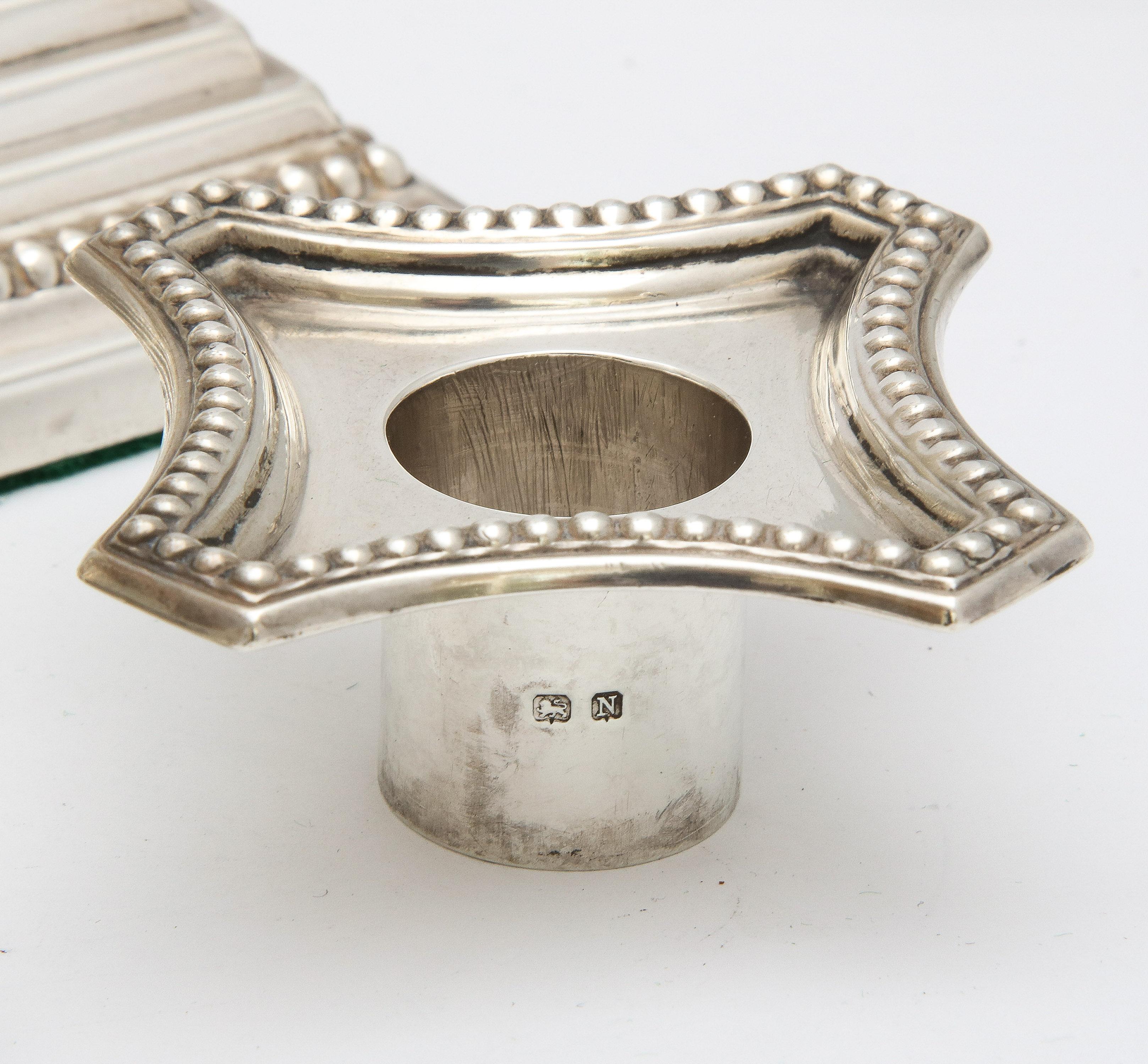 Pair of Neoclassical-Style Sterling Silver Corinthian Column-Form Candlesticks 5