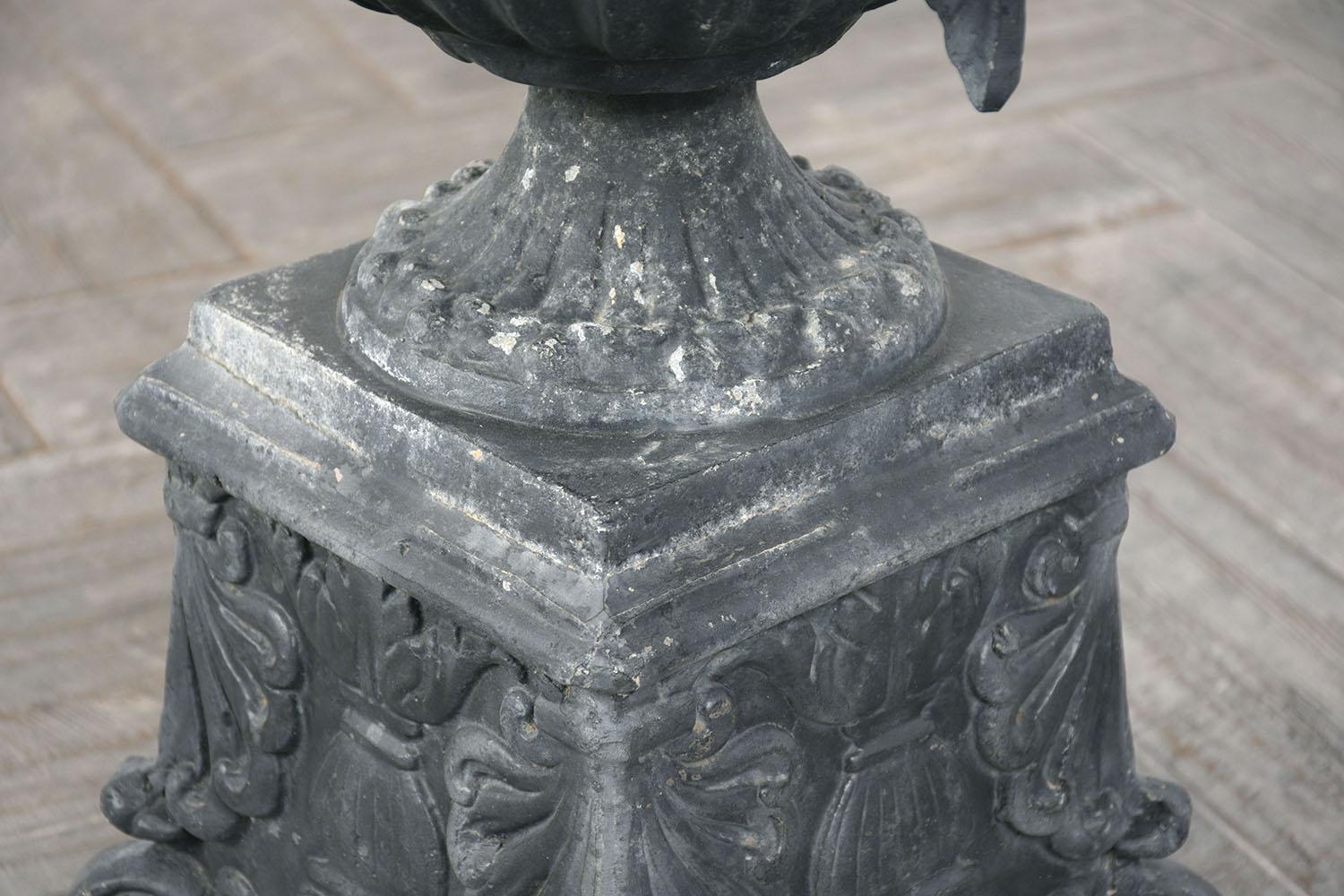 Pair of Neoclassical Style Urns Outdoor Planters 7