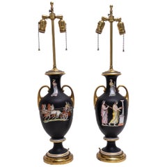 Coppia di lampade da tavolo neoclassiche