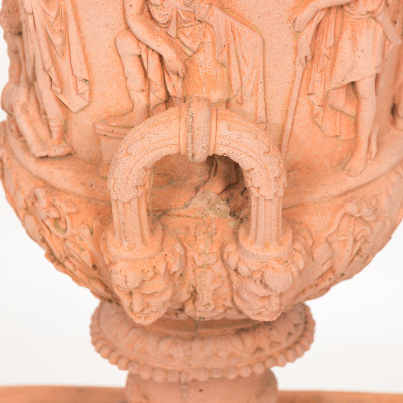 Pair of Neoclassical Terracotta Urns 4