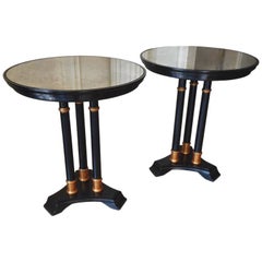 Pair of Neoclassical Tripod Side Table