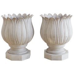 Pair of Neoclassical Tulip Form Planters or Jardinières