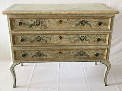 Pair of Venetian Hand-Painted Neoclassical Style Commodes