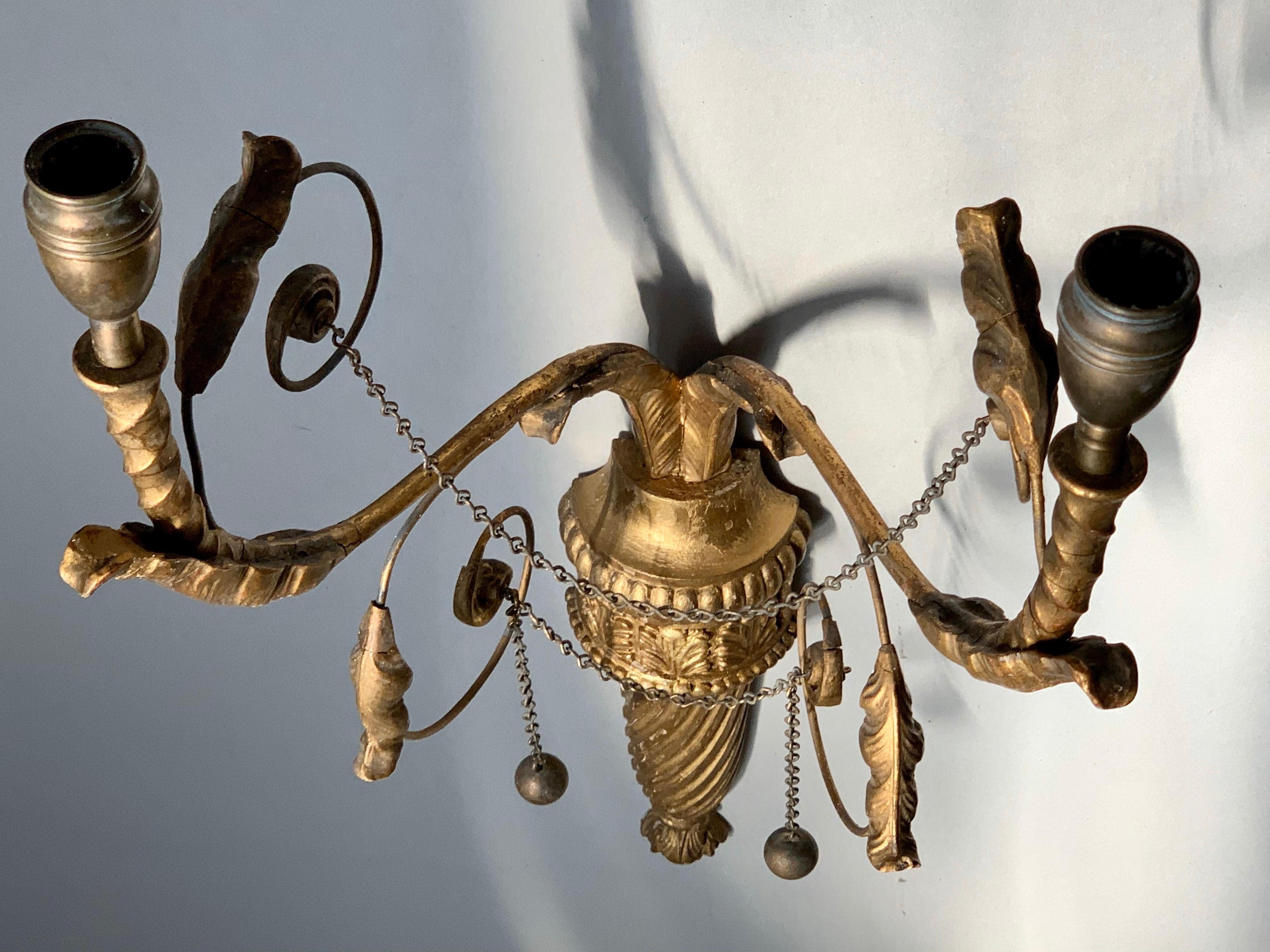 19th Century Neoclassical Wall Sconces For Sale